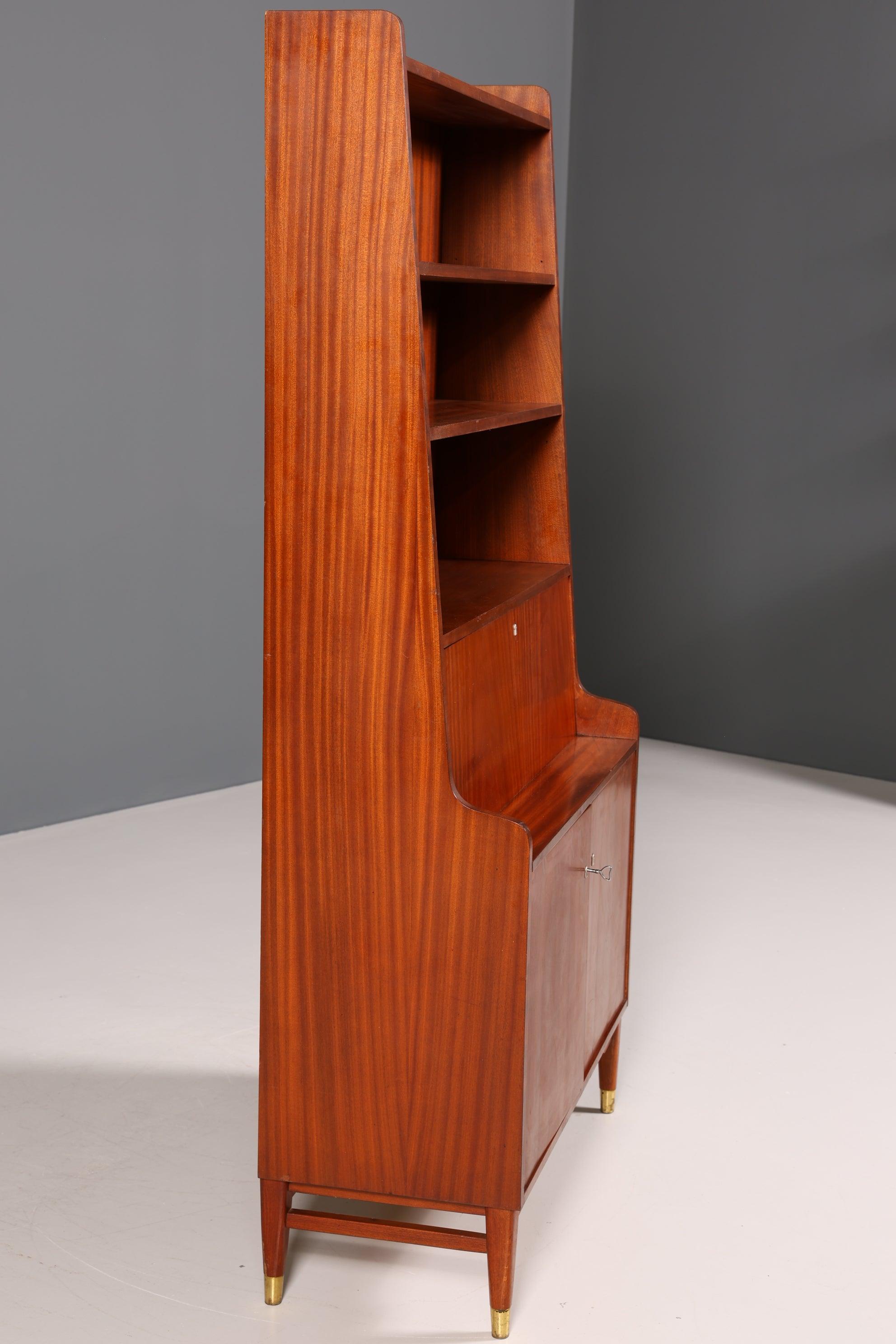 Traumhafter Mid Century Schrank Retro Sekretär Bücherregal Vintage Highboard Holz Regal 60er Jahre