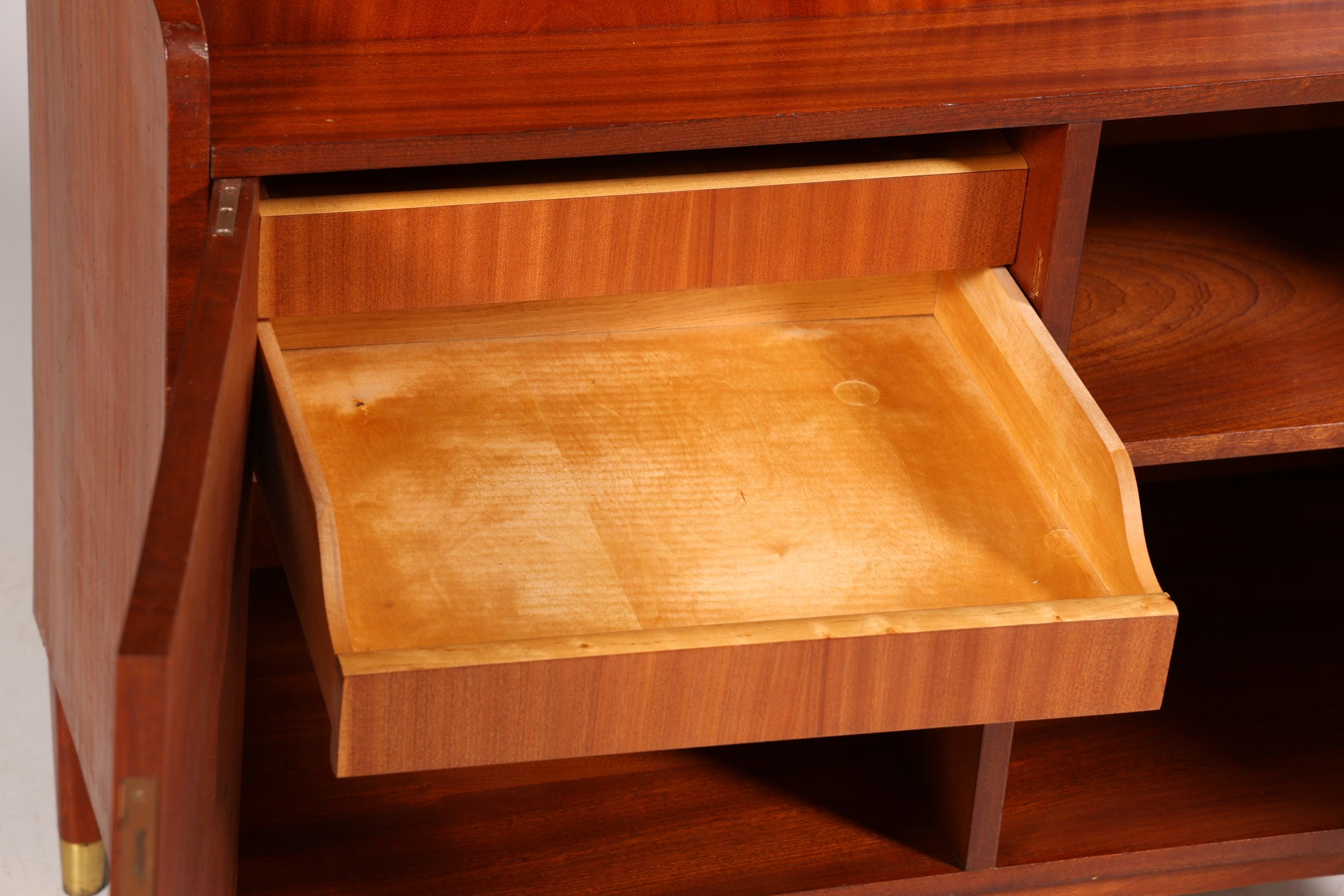 Traumhafter Mid Century Schrank Retro Sekretär Bücherregal Vintage Highboard Holz Regal 60er Jahre