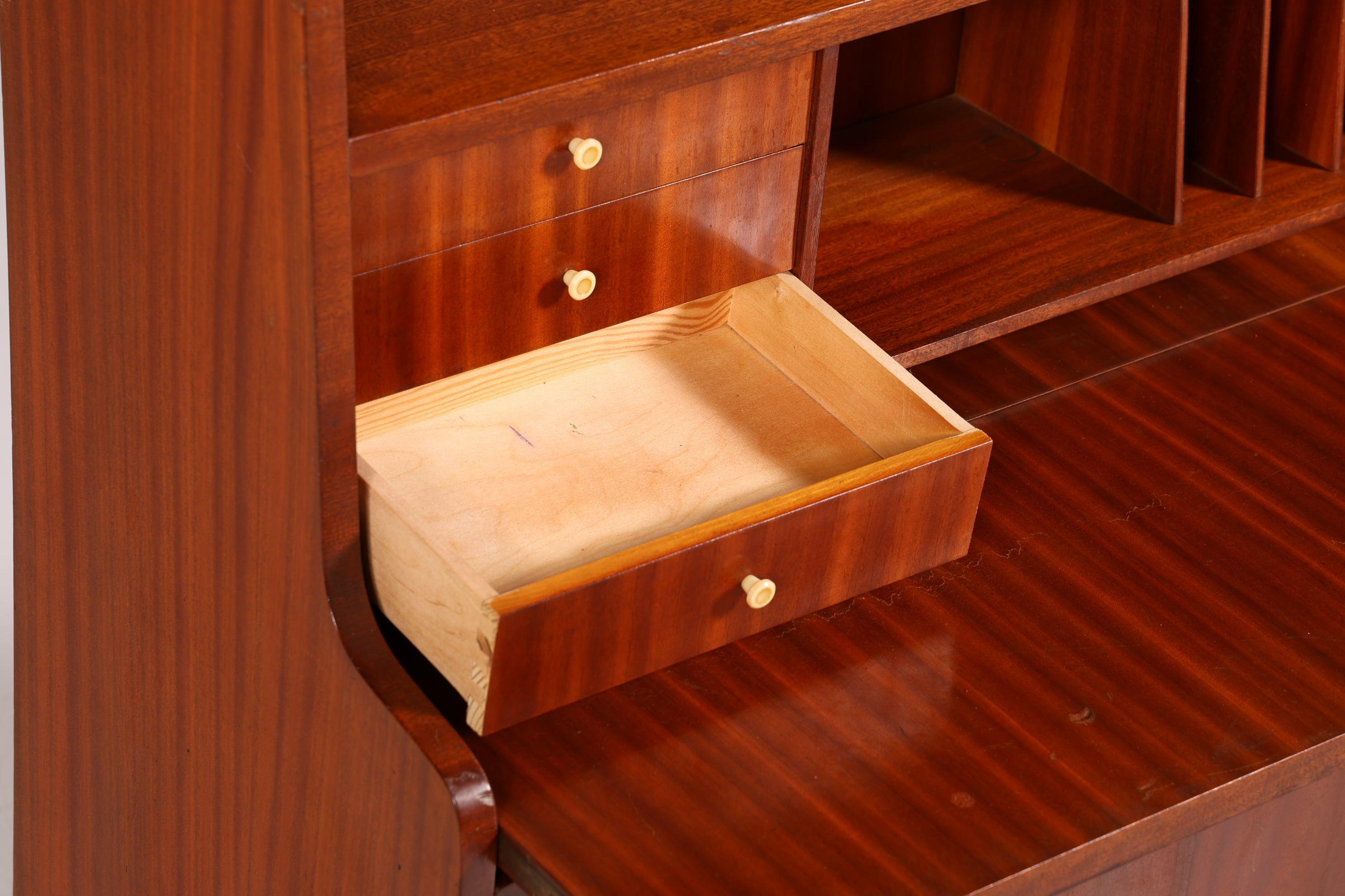 Traumhafter Mid Century Schrank Retro Sekretär Bücherregal Vintage Highboard Holz Regal 60er Jahre