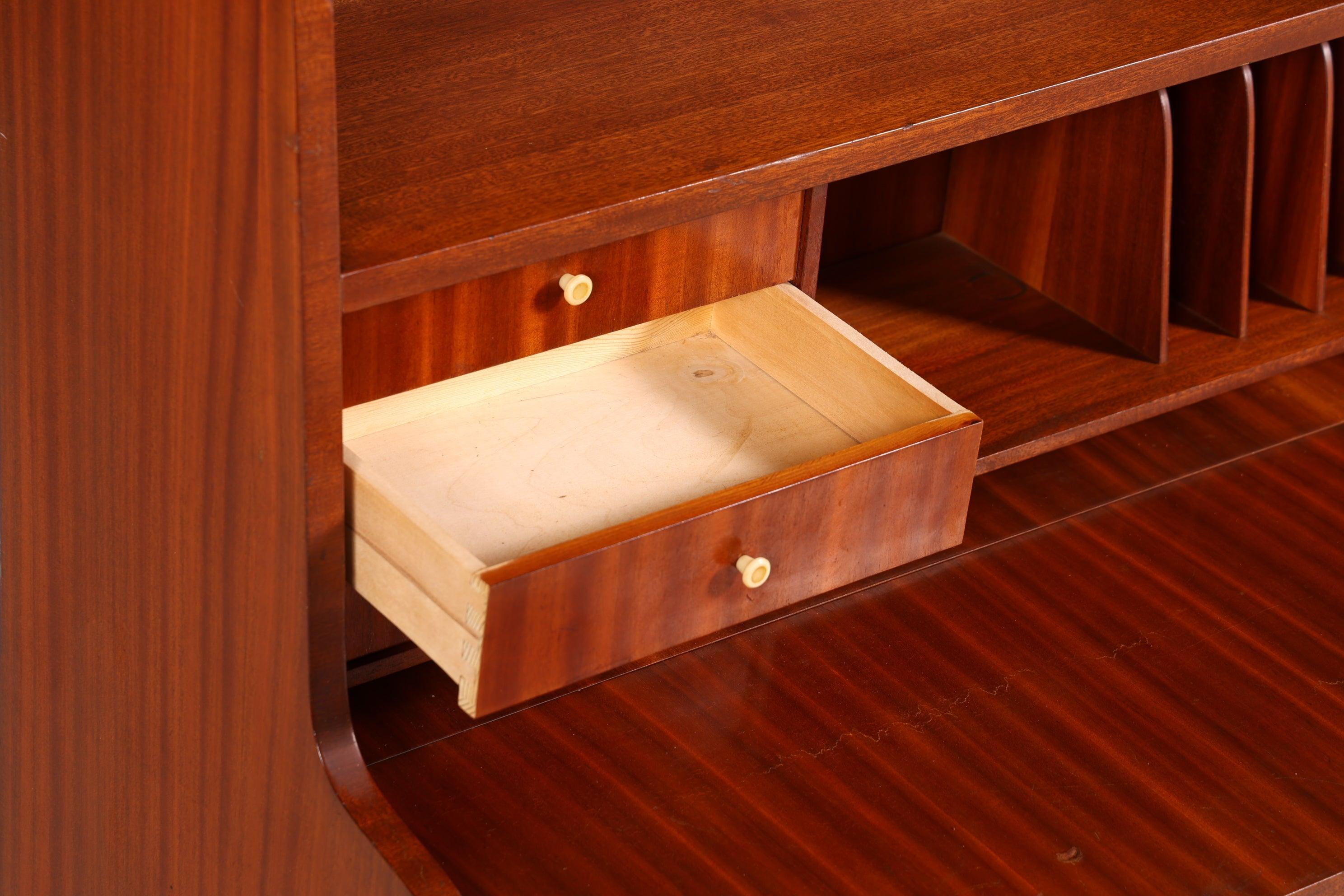 Traumhafter Mid Century Schrank Retro Sekretär Bücherregal Vintage Highboard Holz Regal 60er Jahre