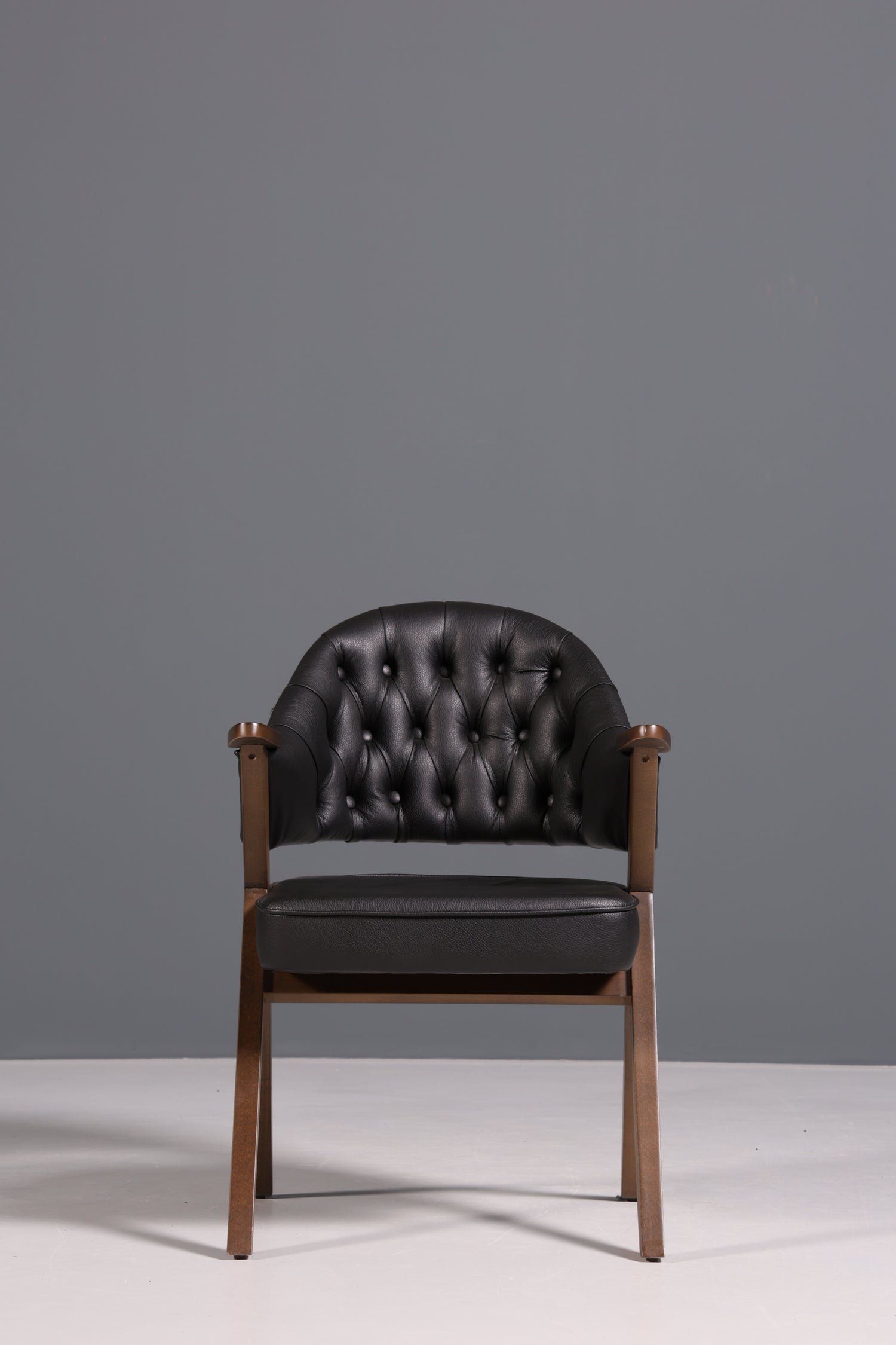 Luxuriöser "Manchester Black" Stuhl Chesterfield Stil  Bürostuhl Esszimmerstuhl Lounge Stuhl