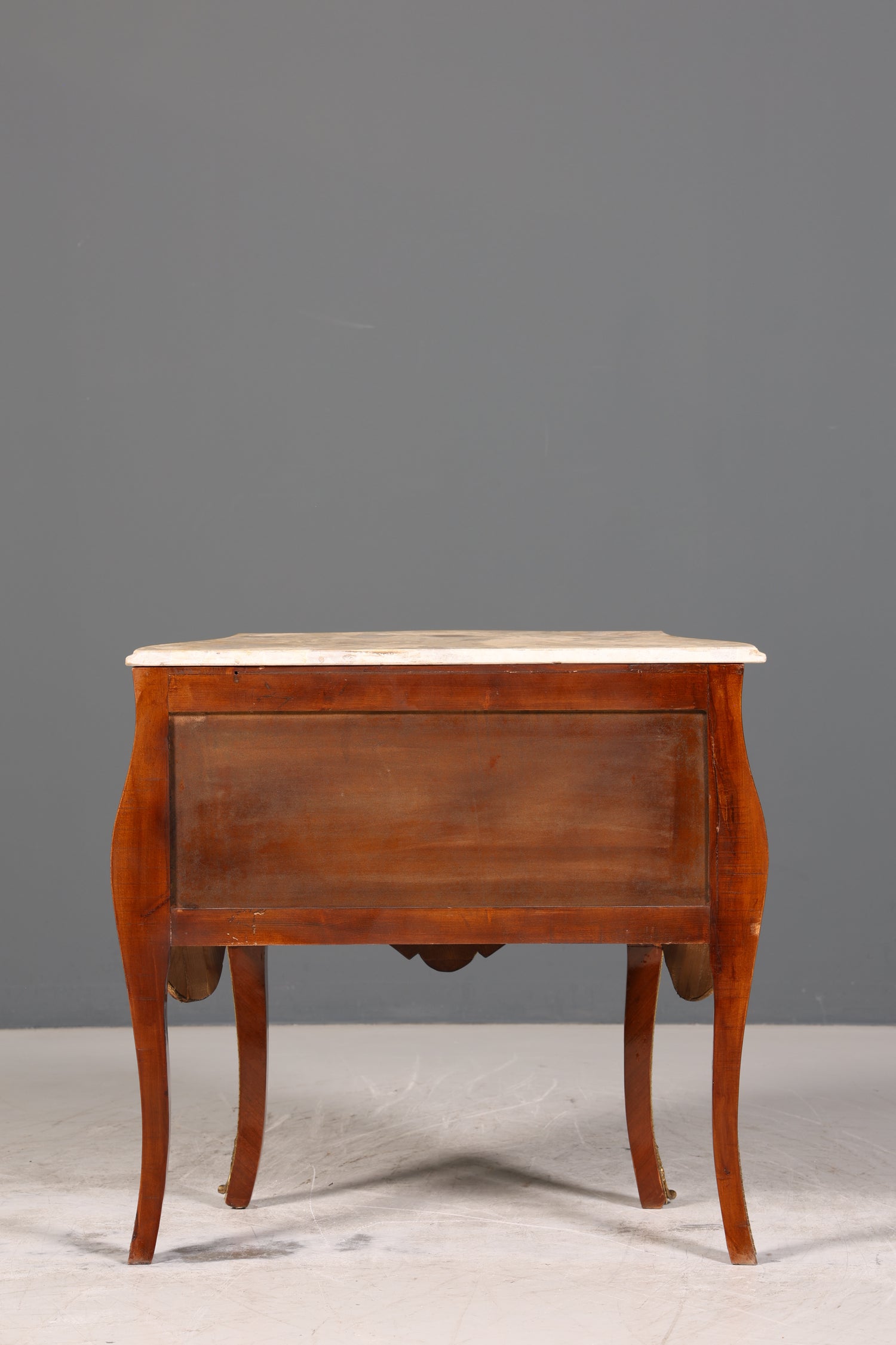 Königliche Bauchige Barock Stil Kommode Messing Marmor Louis XV Sideboard Antik Stil