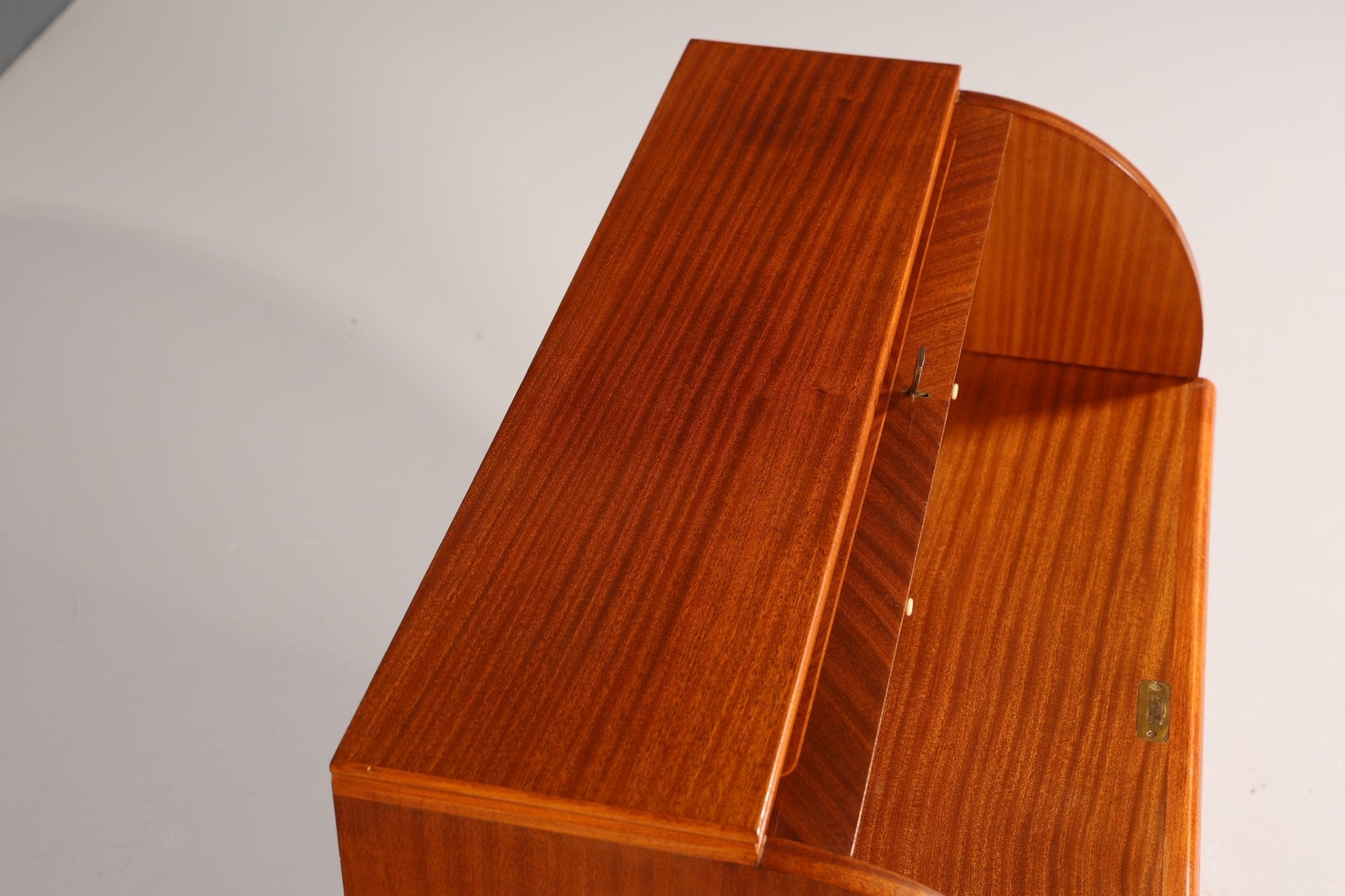 Wunderschöner Mid Century Rollladen Sekretär echt Holz Büro Schrank Vintage Schreibkommode
