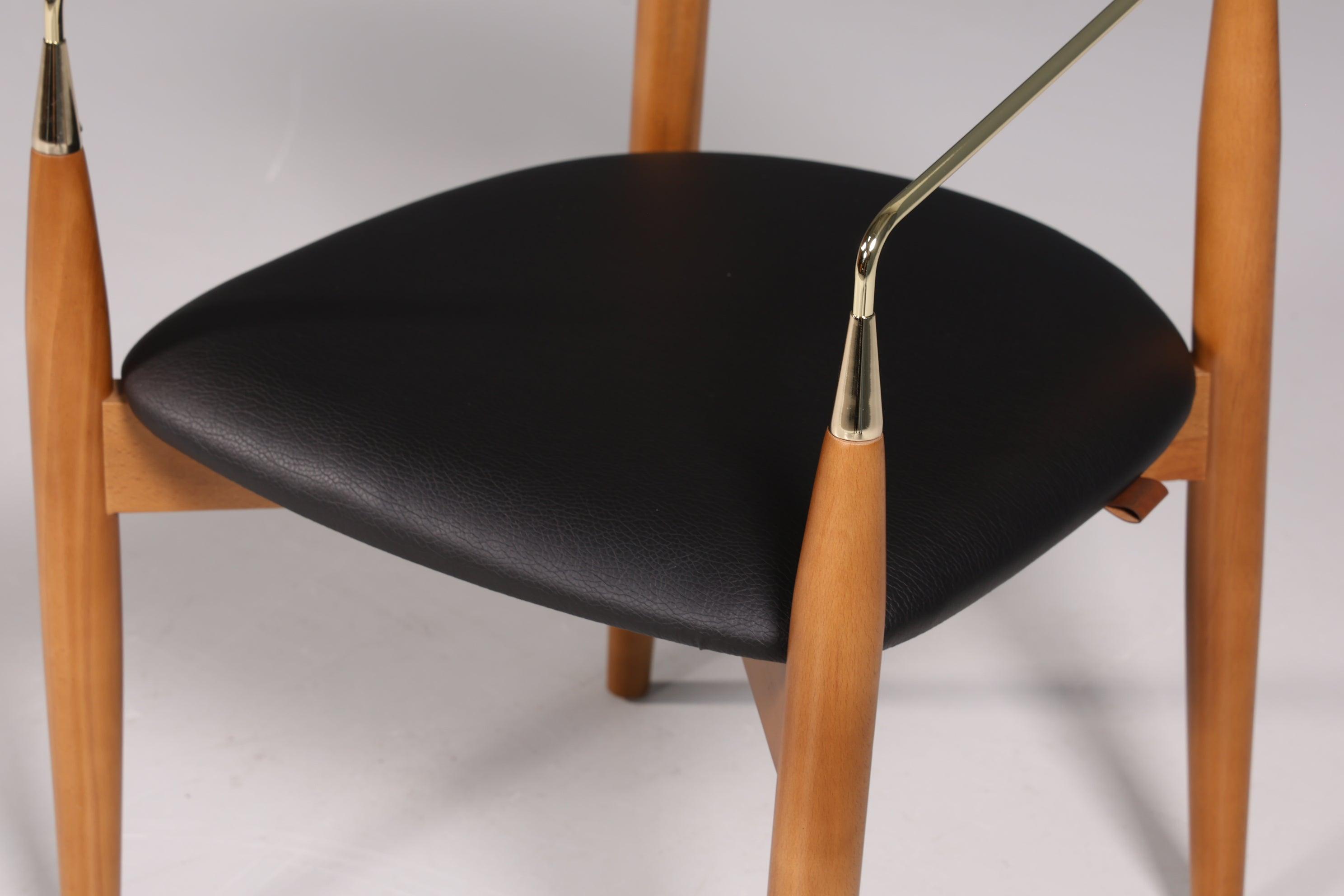 Edler Design Armlehnstuhl Lounge Sessel Dining Chair Brown