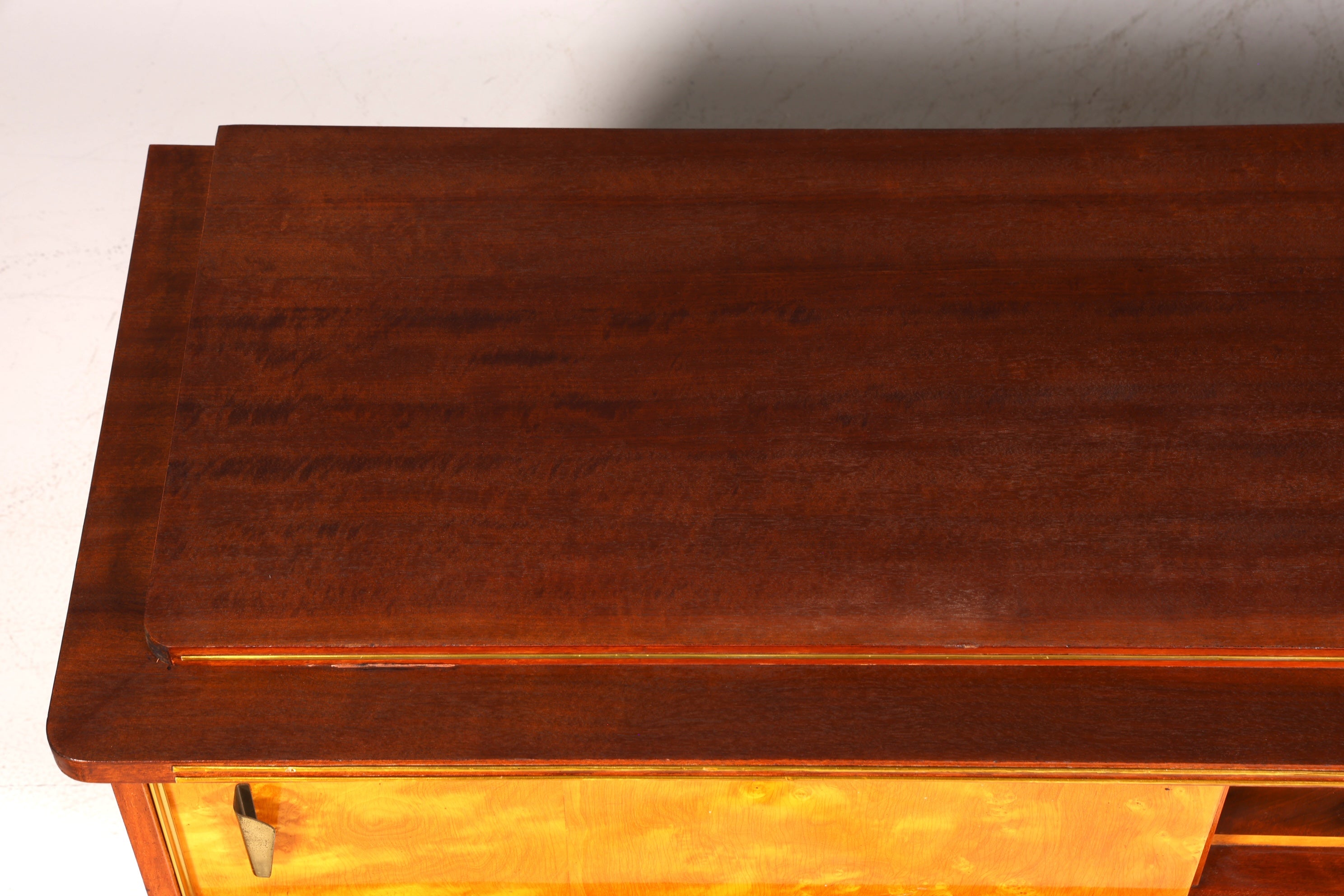 Mid Century Sideboard Vintage TV Kommode 60s Schiebetür Schrank Longboard Retro Lowboard