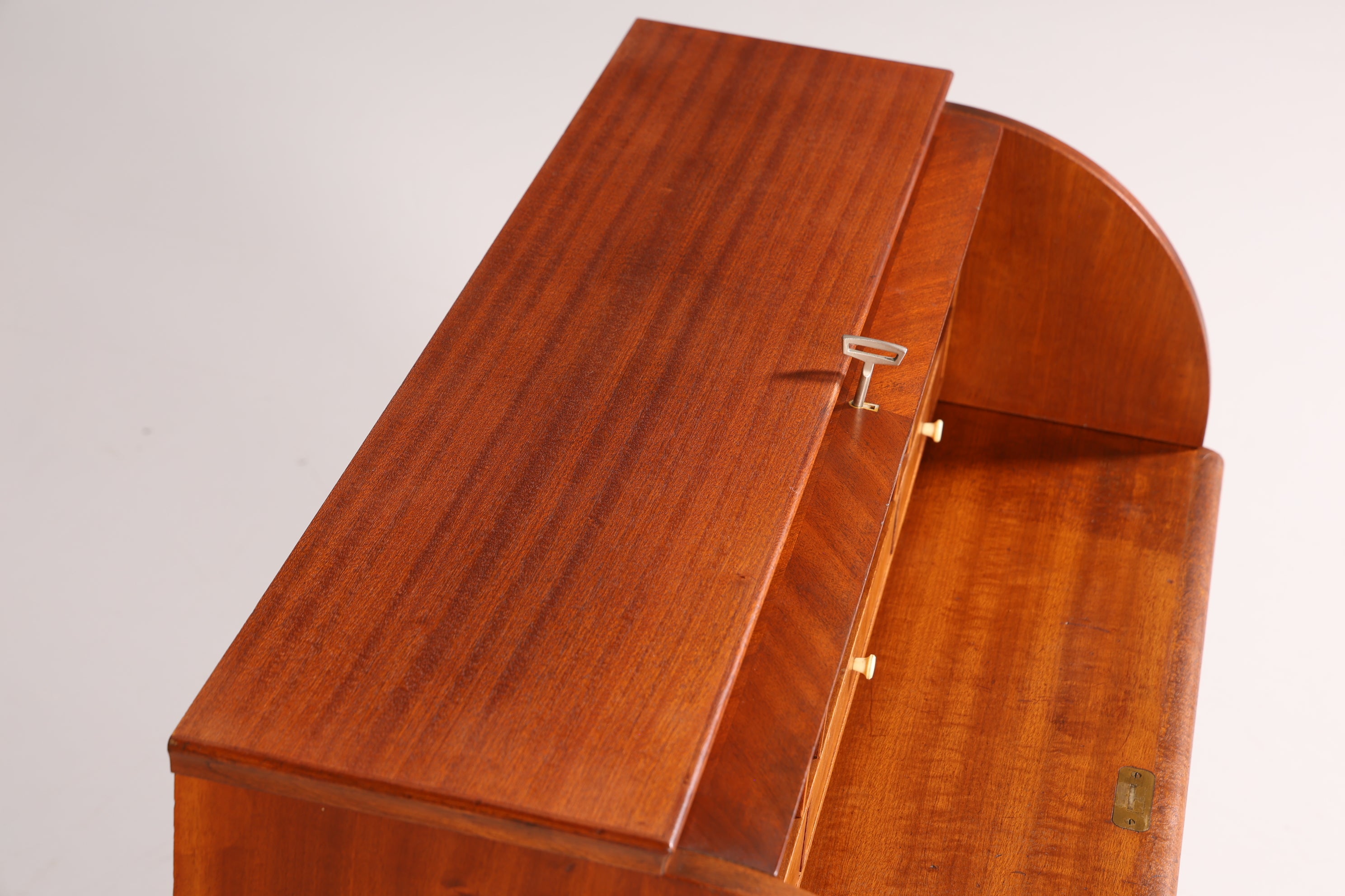 Mid Century Rollladen Sekretär von Bröderna Gustafssons Träindustri "Made in Sweden" Büro Schrank Schreibkommode 60s Schreibmöbel