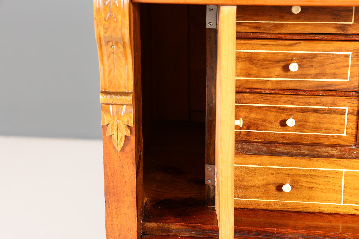 Edler Gründerzeit Sekretär Vertiko Highboard Louis Philippe Kommode Sekretär Schrank um 1880