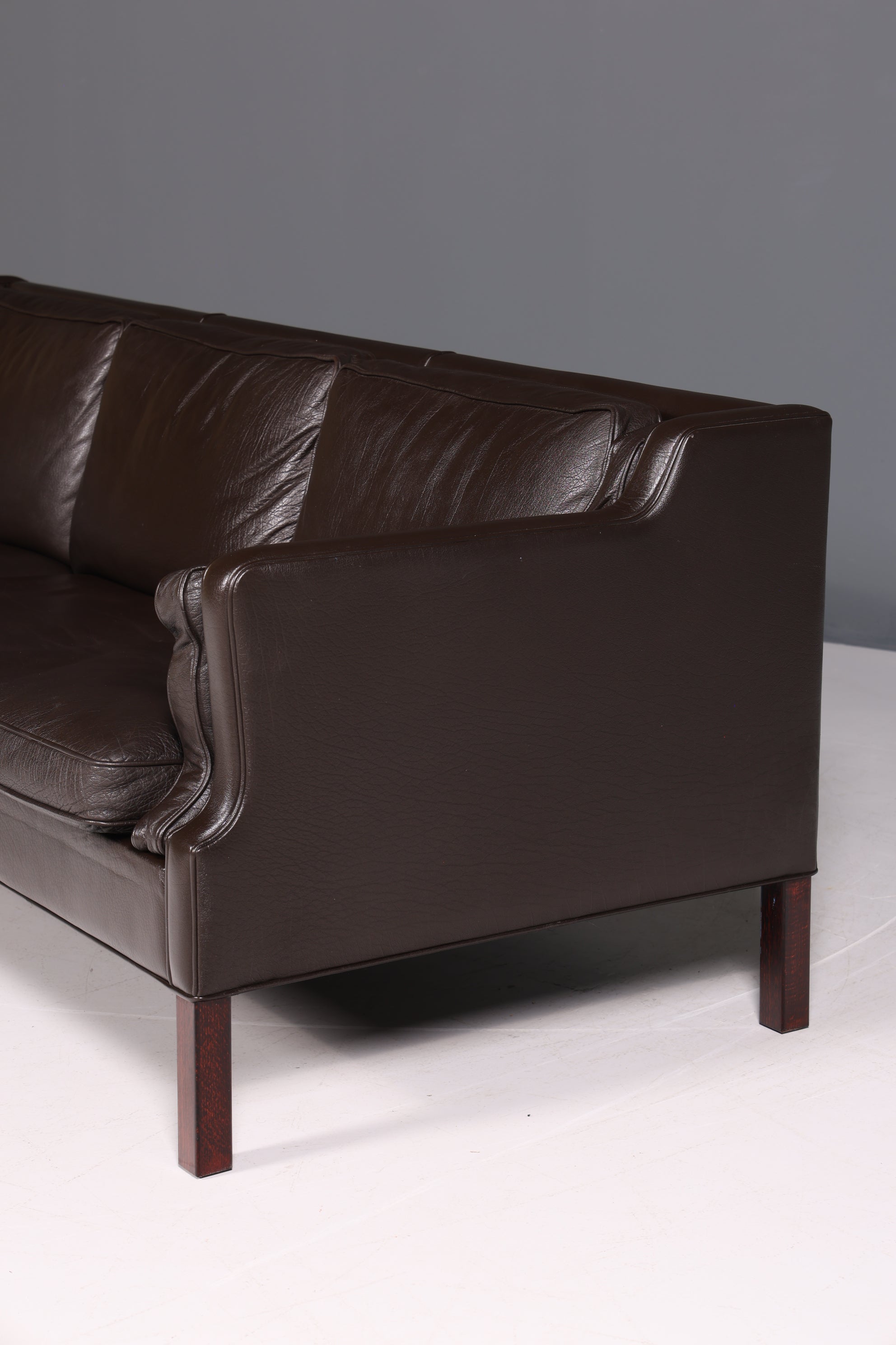 Wunderschönes Designer Børge Mogensen Sofa 3 Sitzer echt Leder Couch Modell 2213 Made in Denmark Canapé