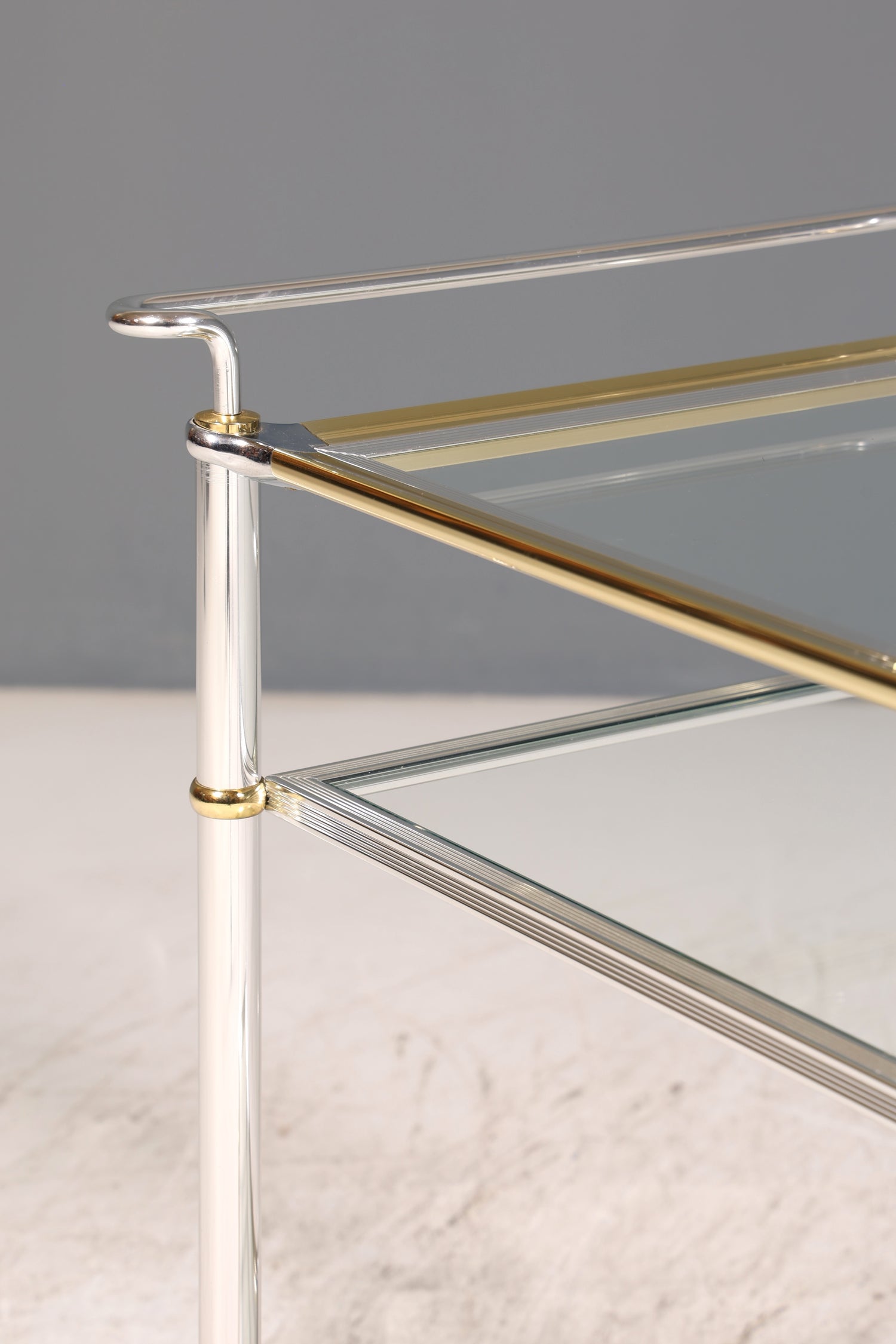 Wunderschöner Servierwagen Glas Vintage Barwagen Chrome Teewagen