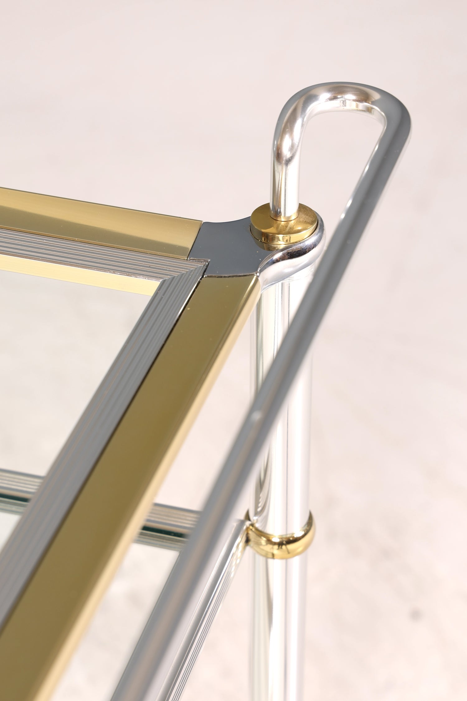 Wunderschöner Servierwagen Glas Vintage Barwagen Chrome Teewagen