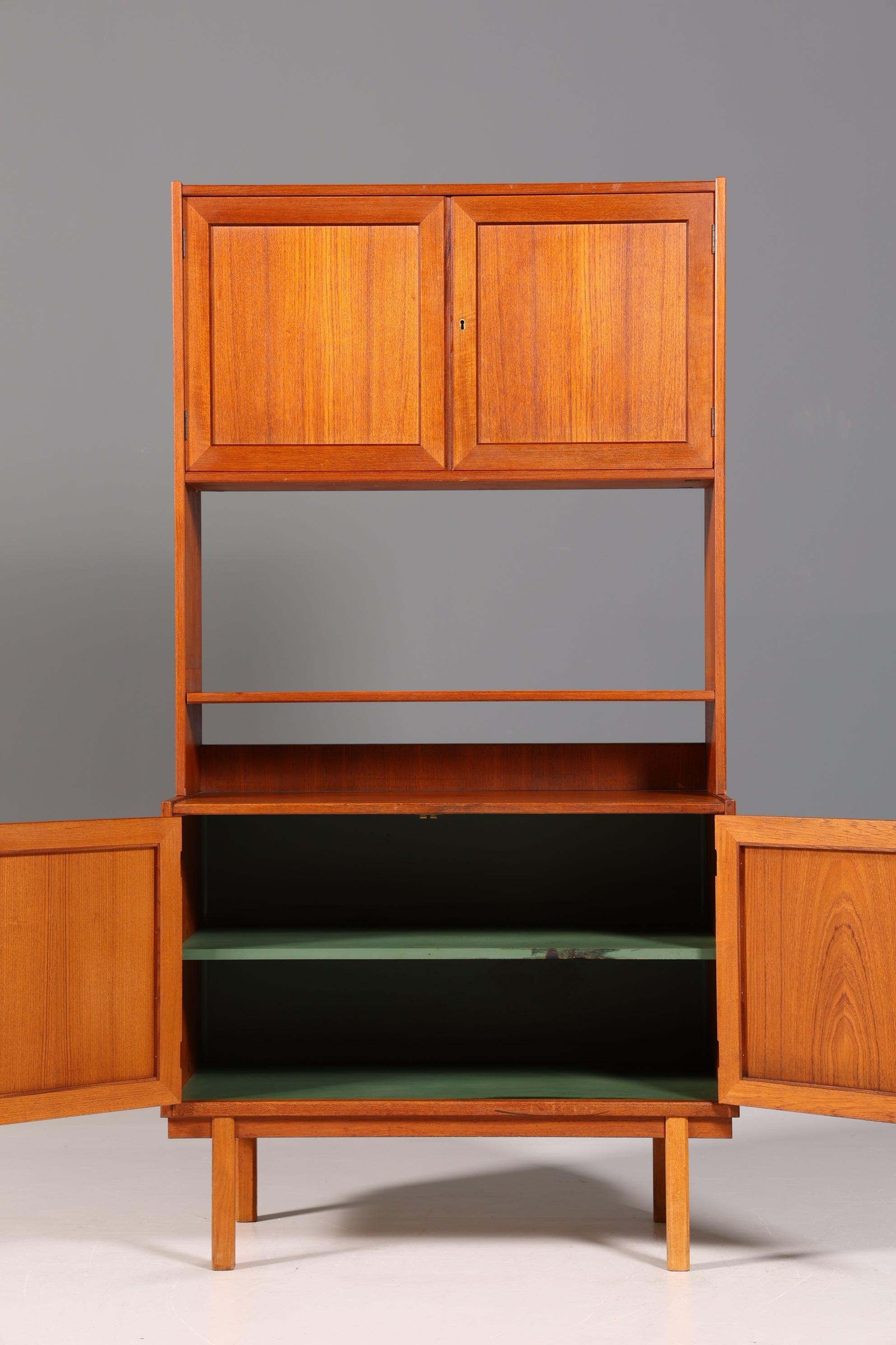 Wunderschönes Mid Century Regal Vintage Teak Holz Schrank "Made in Sweden" Bücherregal Kommode