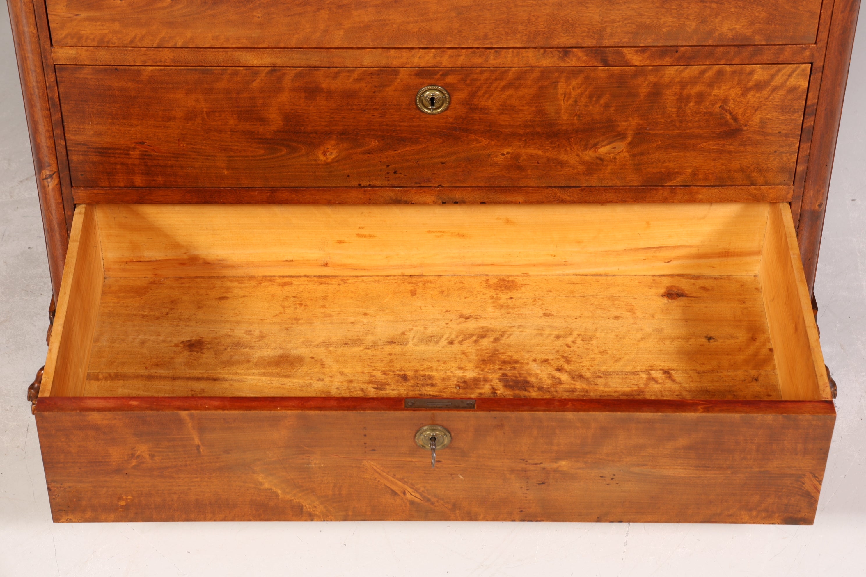 Edler Biedermeier Sekretär Vertiko Antik Kommode Louis Philippe Schreibkommode Schreibtisch