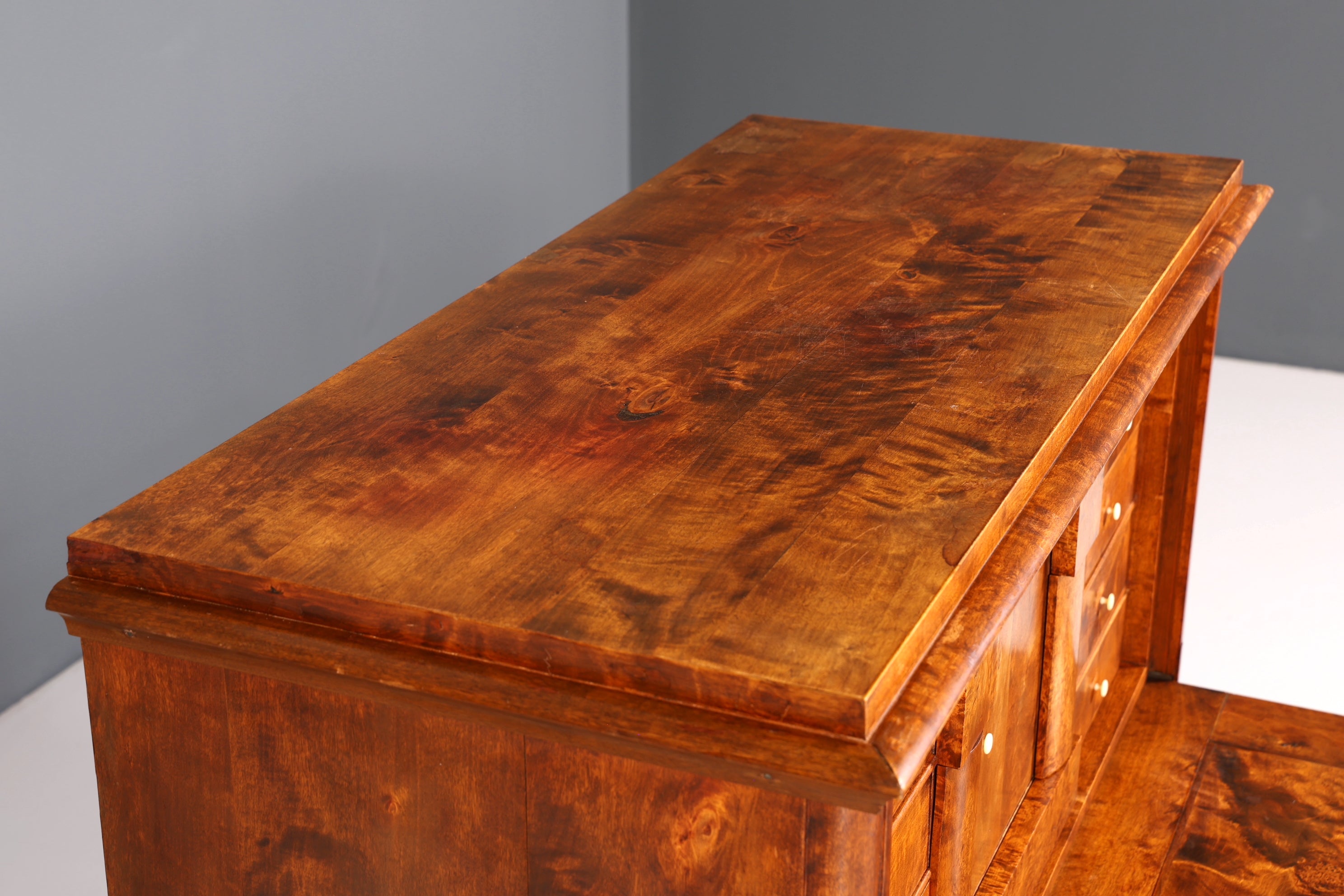 Edler Biedermeier Sekretär Vertiko Antik Kommode Louis Philippe Schreibkommode Schreibtisch