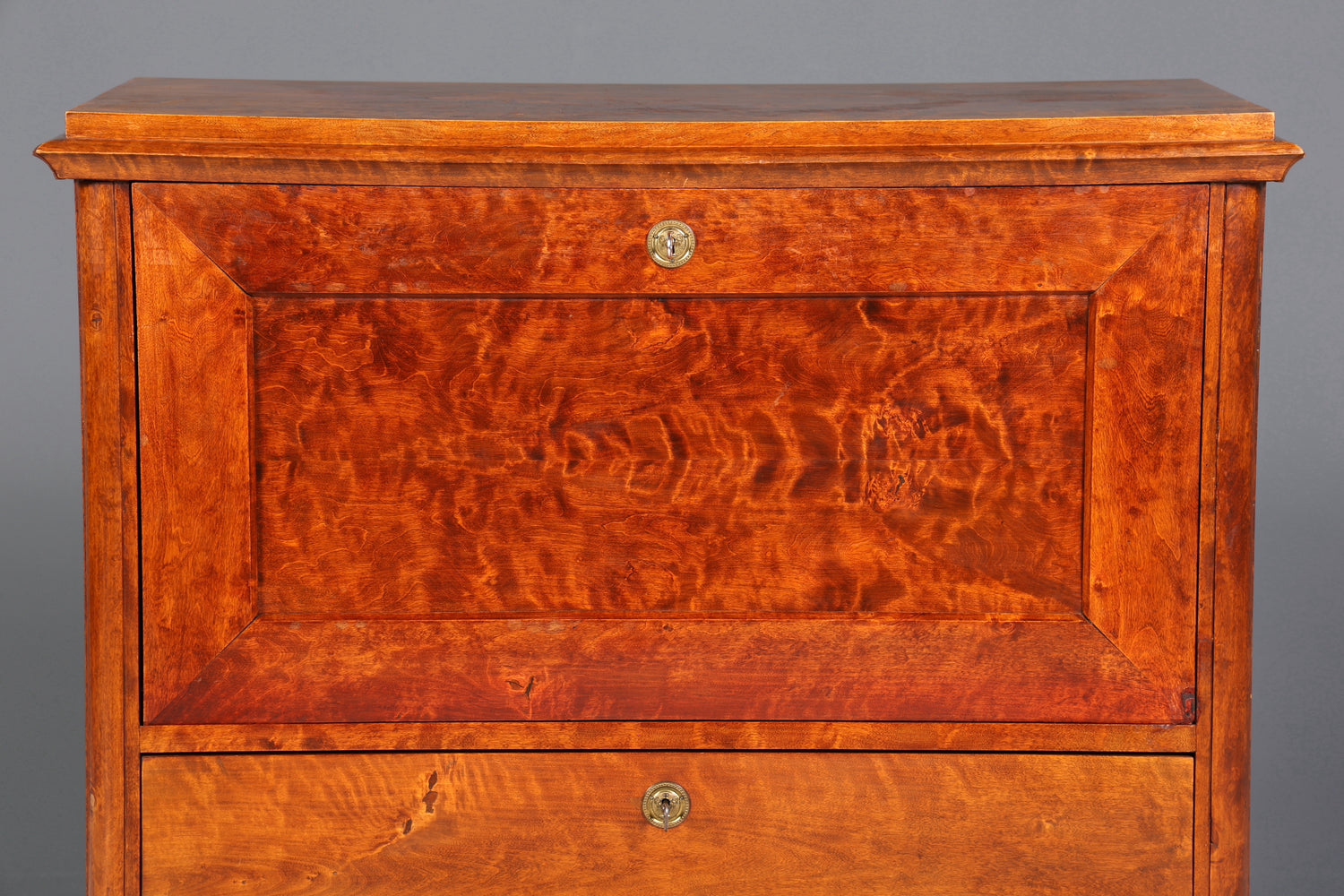 Edler Biedermeier Sekretär Vertiko Antik Kommode Louis Philippe Schreibkommode Schreibtisch