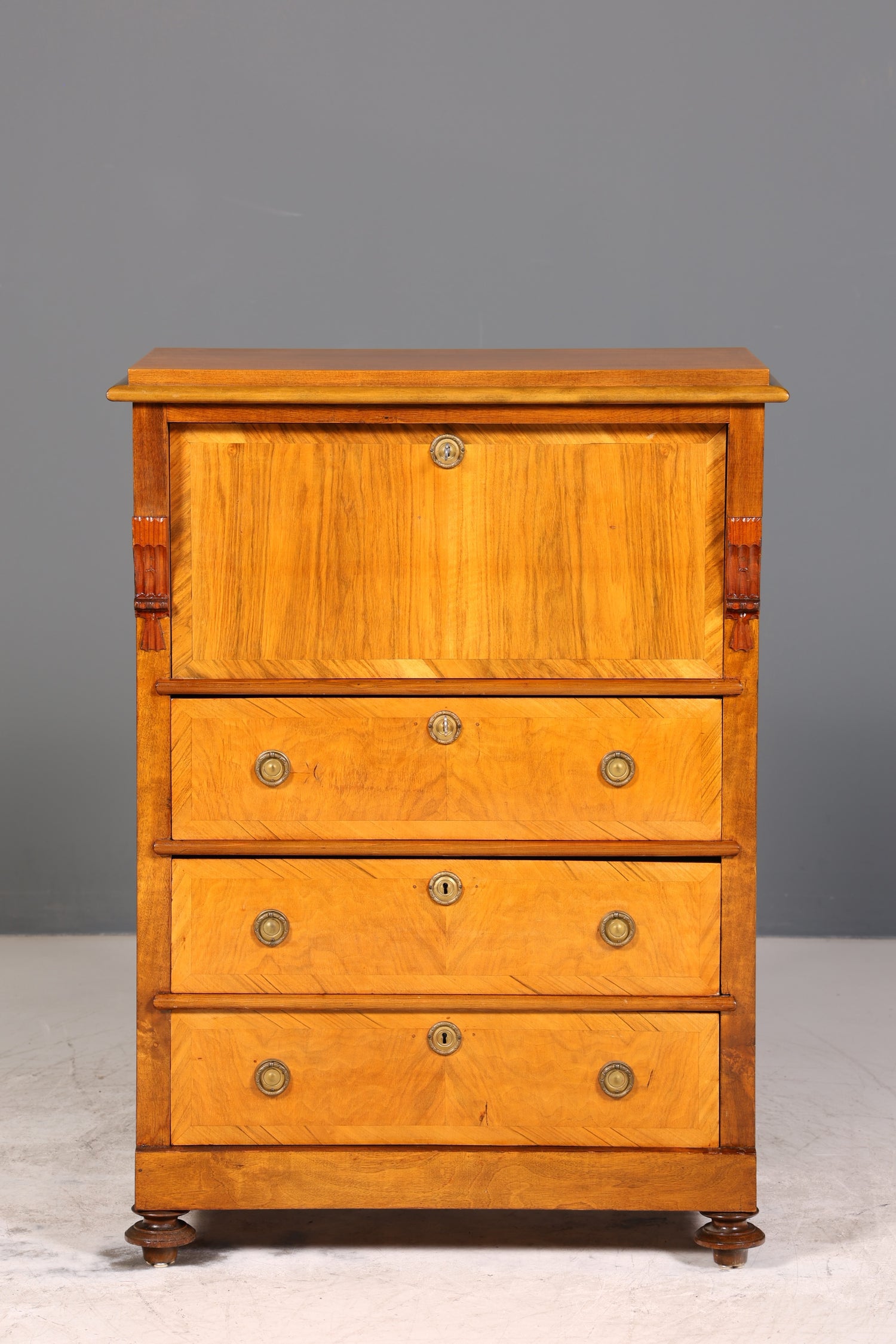Wunderschöner Gründerzeit Sekretär Vertiko Highboard Louis Philippe Kommode um 1880