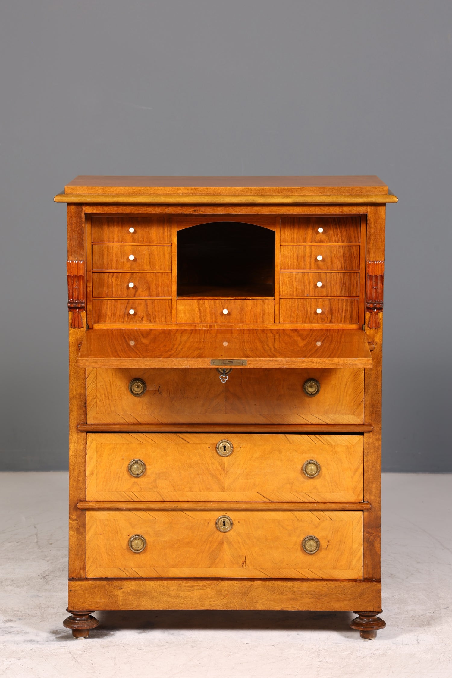Wunderschöner Gründerzeit Sekretär Vertiko Highboard Louis Philippe Kommode um 1880