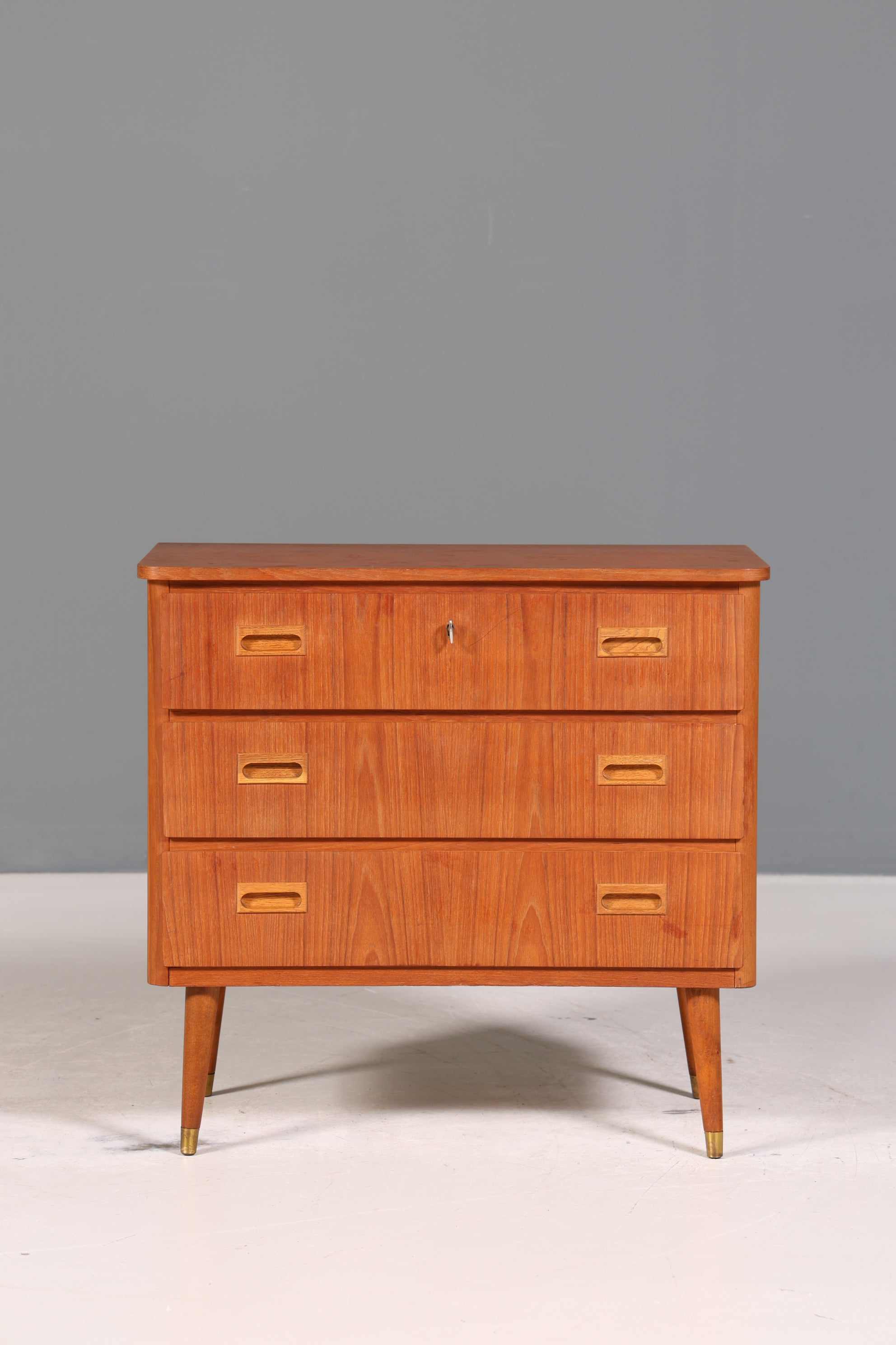 Traumhafte Mid Century Kommode Teak Holz Sideboard Vintage Schubladen Kommode