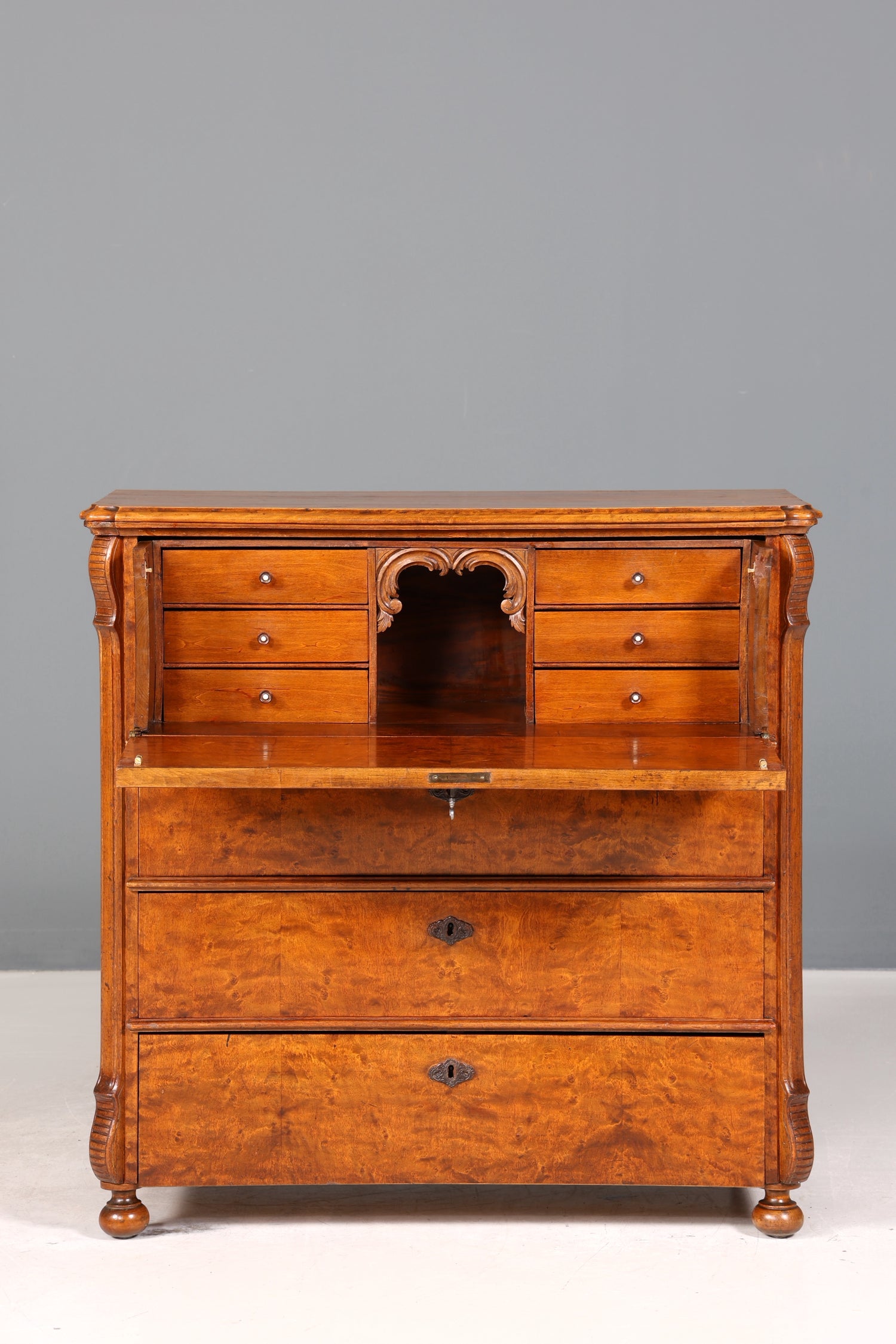 Wunderschöner Louis Philippe Sekretär um 1880 Gründerzeit Antik Schrank Schreibtisch