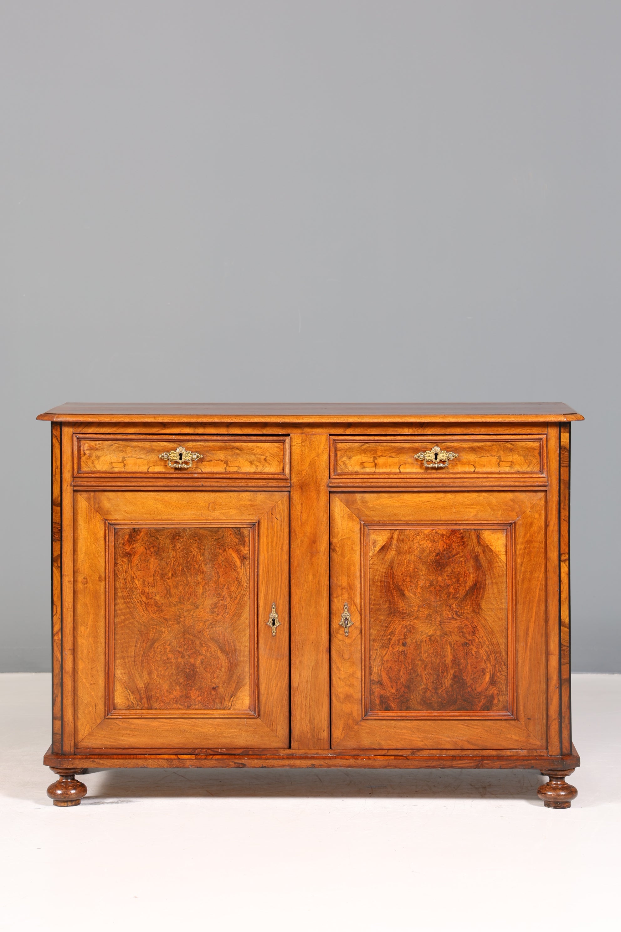 Wunderschöner Gründerzeit Schrank Kommode Louis Philippe Nussbaum Schubladen Kommode um 1880