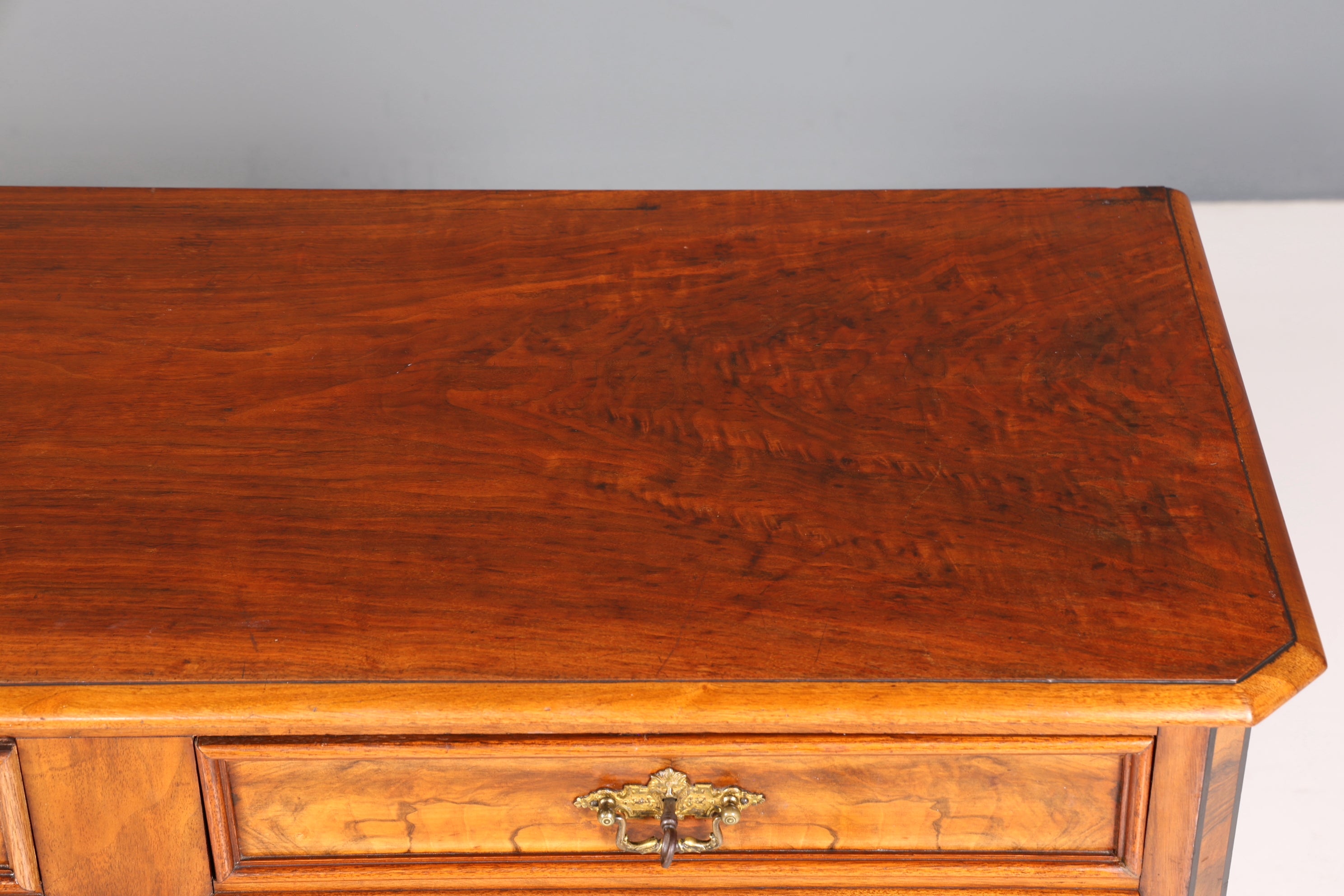 Wunderschöner Gründerzeit Schrank Kommode Louis Philippe Nussbaum Schubladen Kommode um 1880