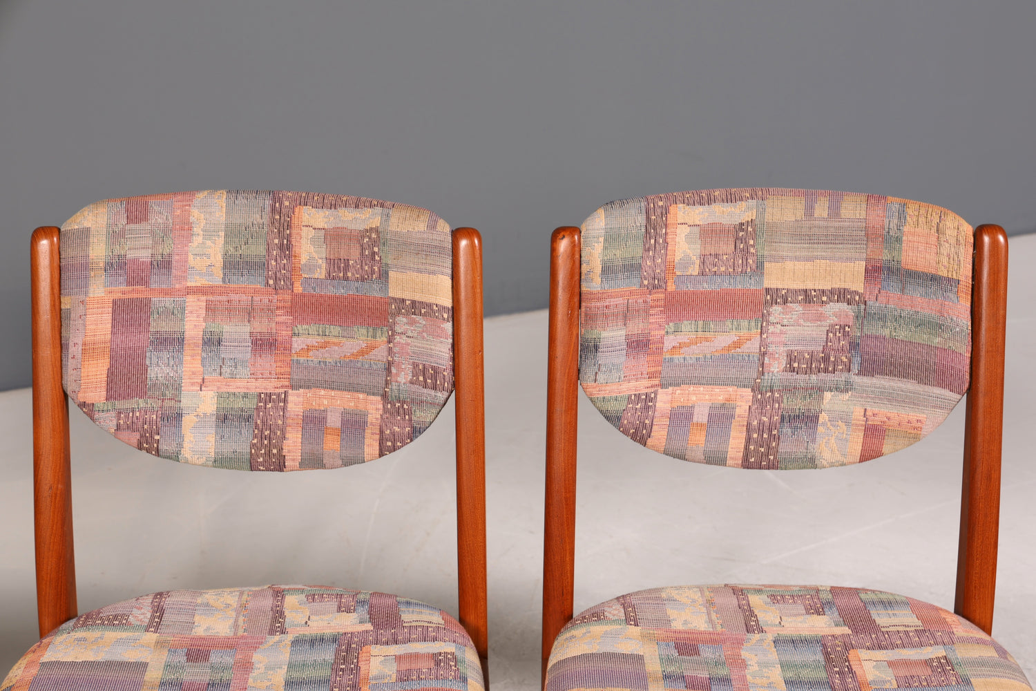 4x Schlichte Mid Century Stühle Retro Stuhlset Danish Design Küchenstühle Teak Holz Esszimmer Stühle