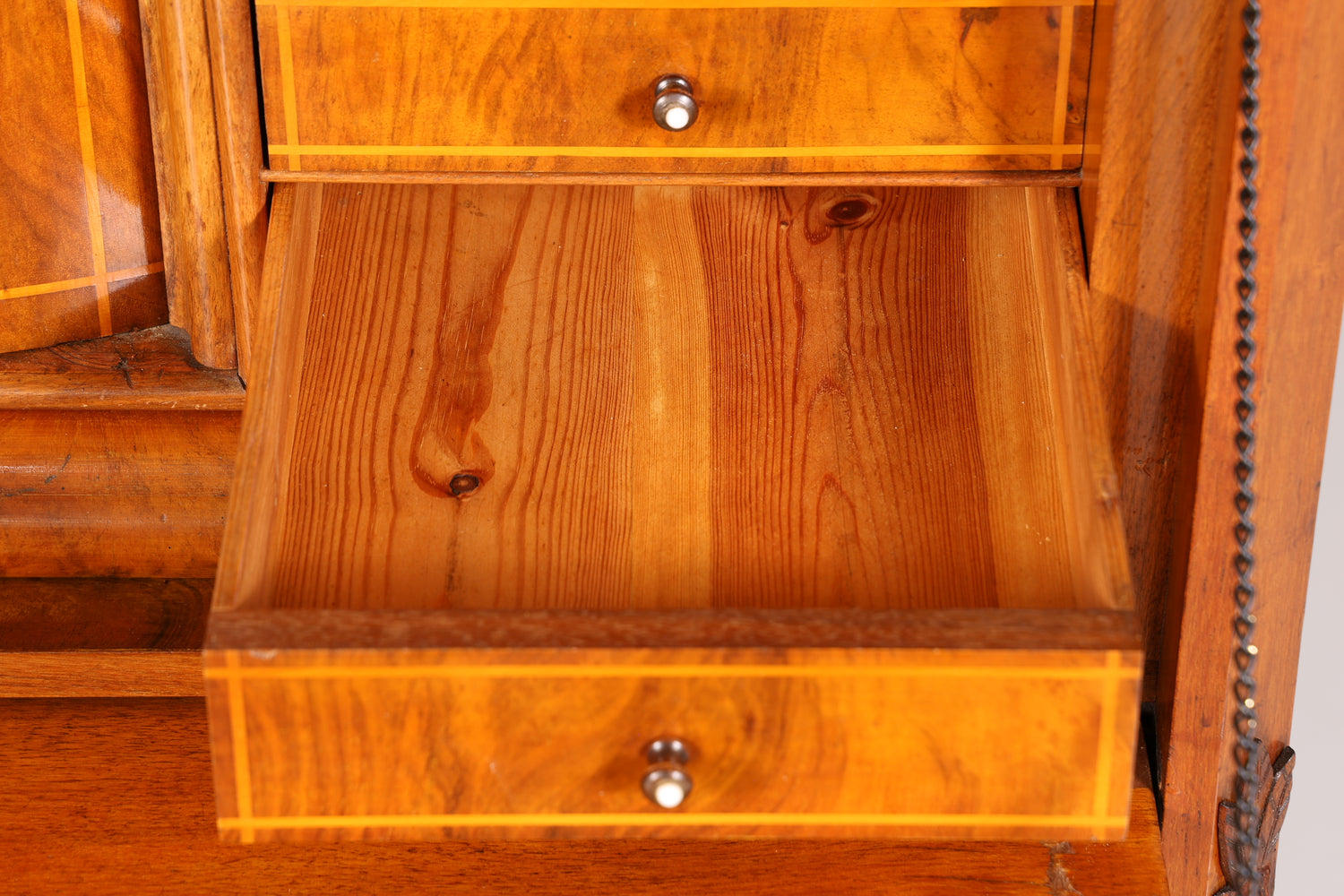 Stilvoller Louis Philippe Sekretär um 1880 Gründerzeit Antik Vertiko Schrank Chiffoniere Schubladenkommode