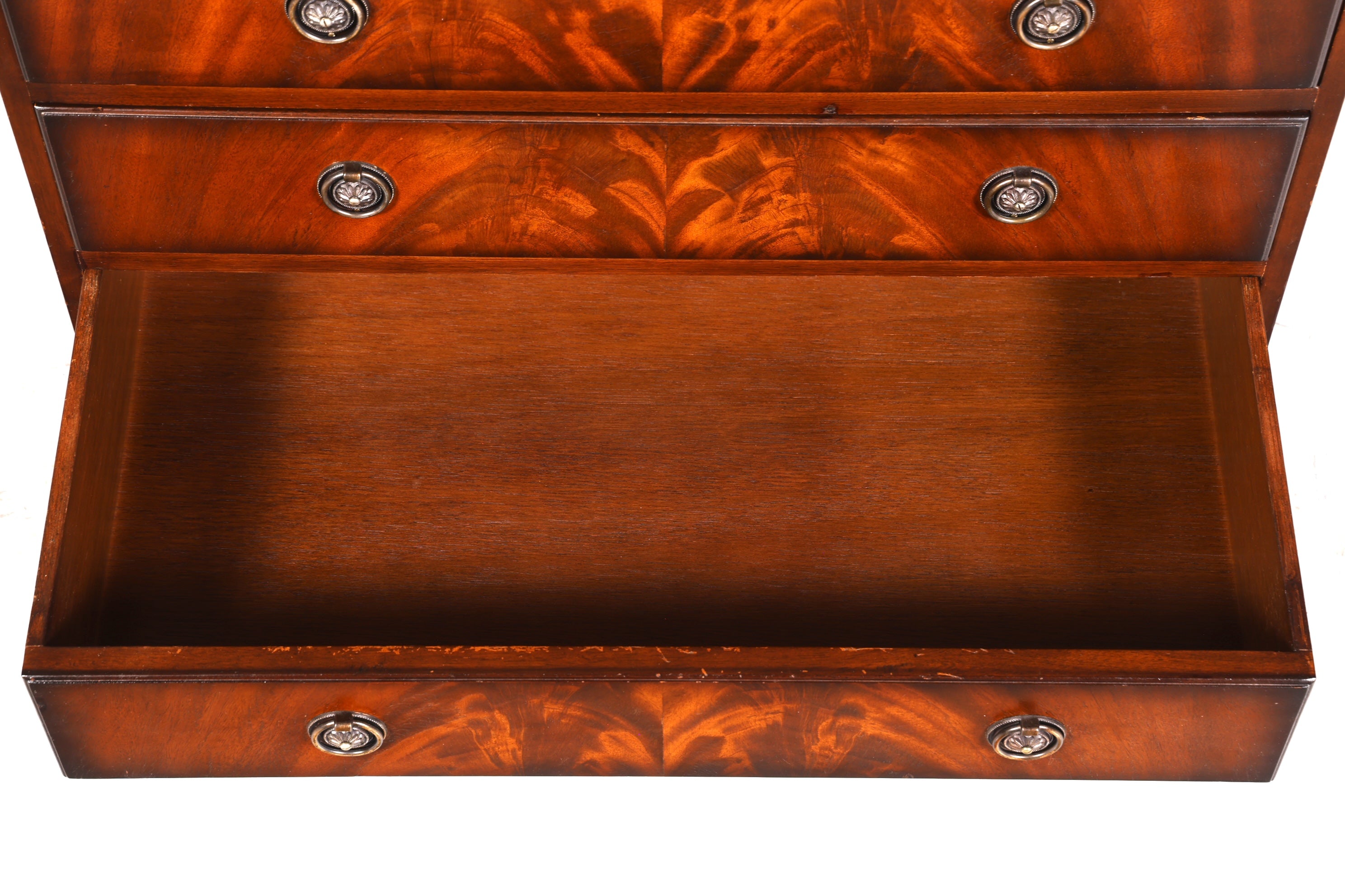 Wunderschöner Englischer Sekretär echt Lederauflage Schreibkommode Mahagoni Schreibtisch Kommode