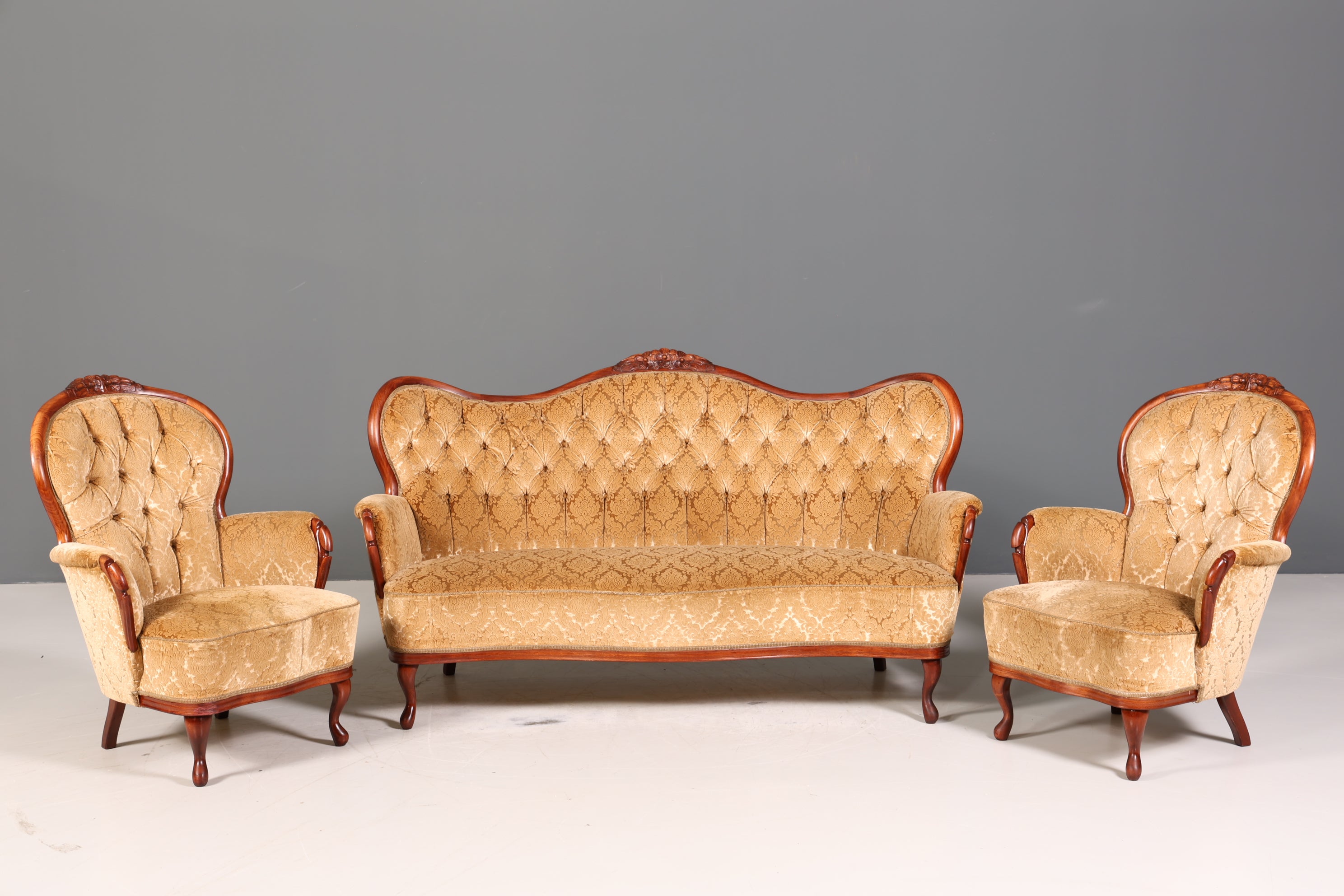 Edler Sessel im Louis Philippe Stil 60s "Bergère" Barock Stil Sessel Lounge Sessel 2 von 2