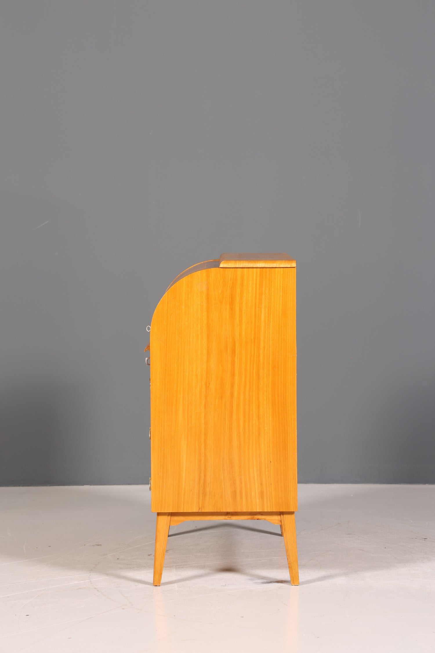 Traumhafter Mid Century Rollladen Sekretär echt Holz Büro Schrank Vintage Schreibkommode