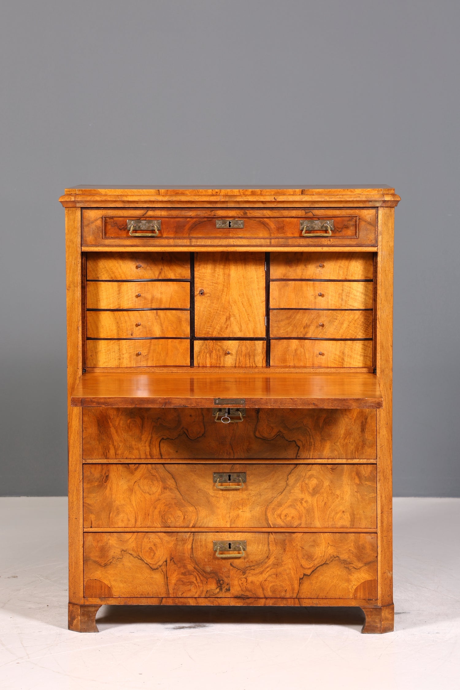 Stilvoller Gründerzeit Sekretär Vertiko Highboard Louis Philippe Vertiko Kommode um 1880