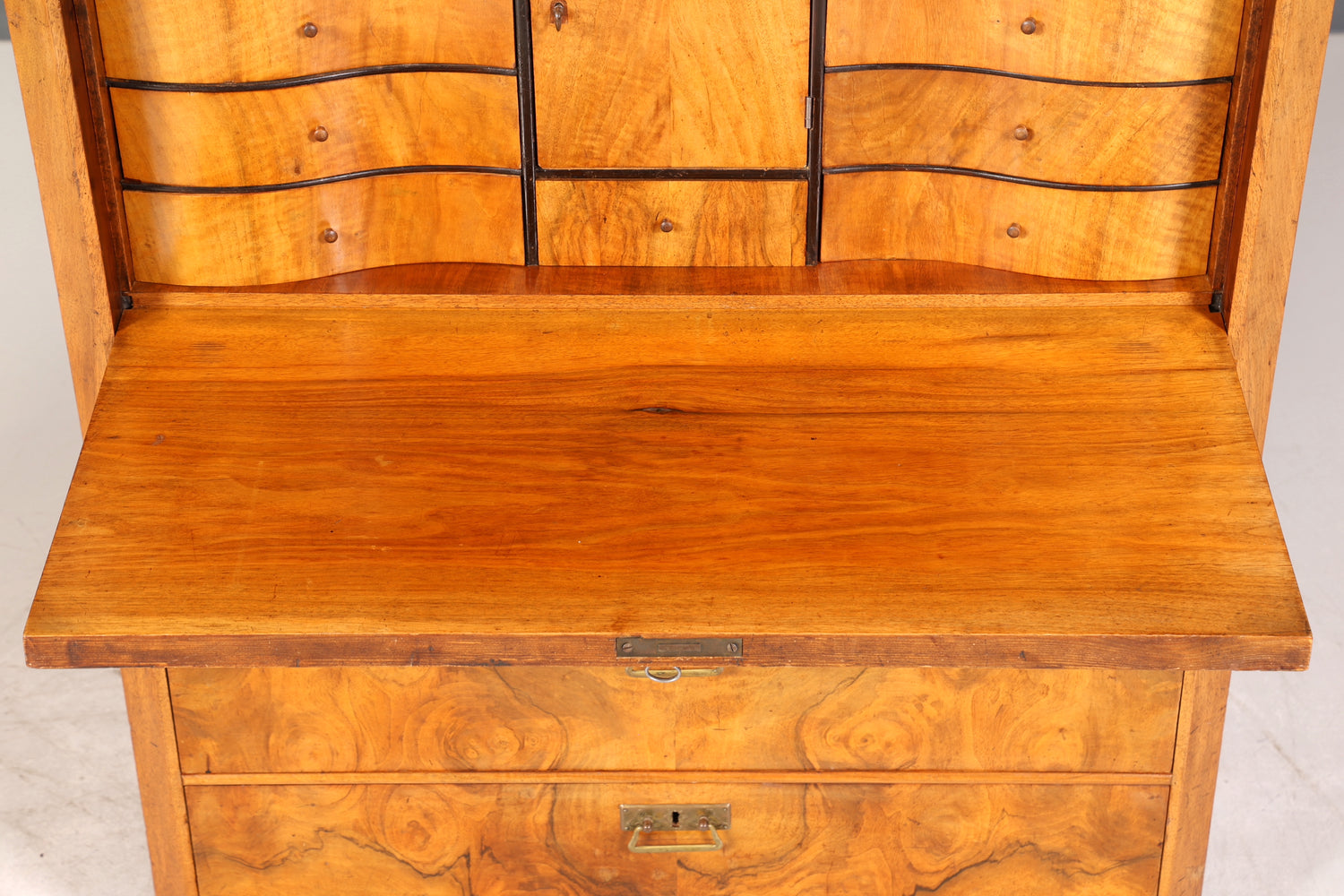 Stilvoller Gründerzeit Sekretär Vertiko Highboard Louis Philippe Vertiko Kommode um 1880