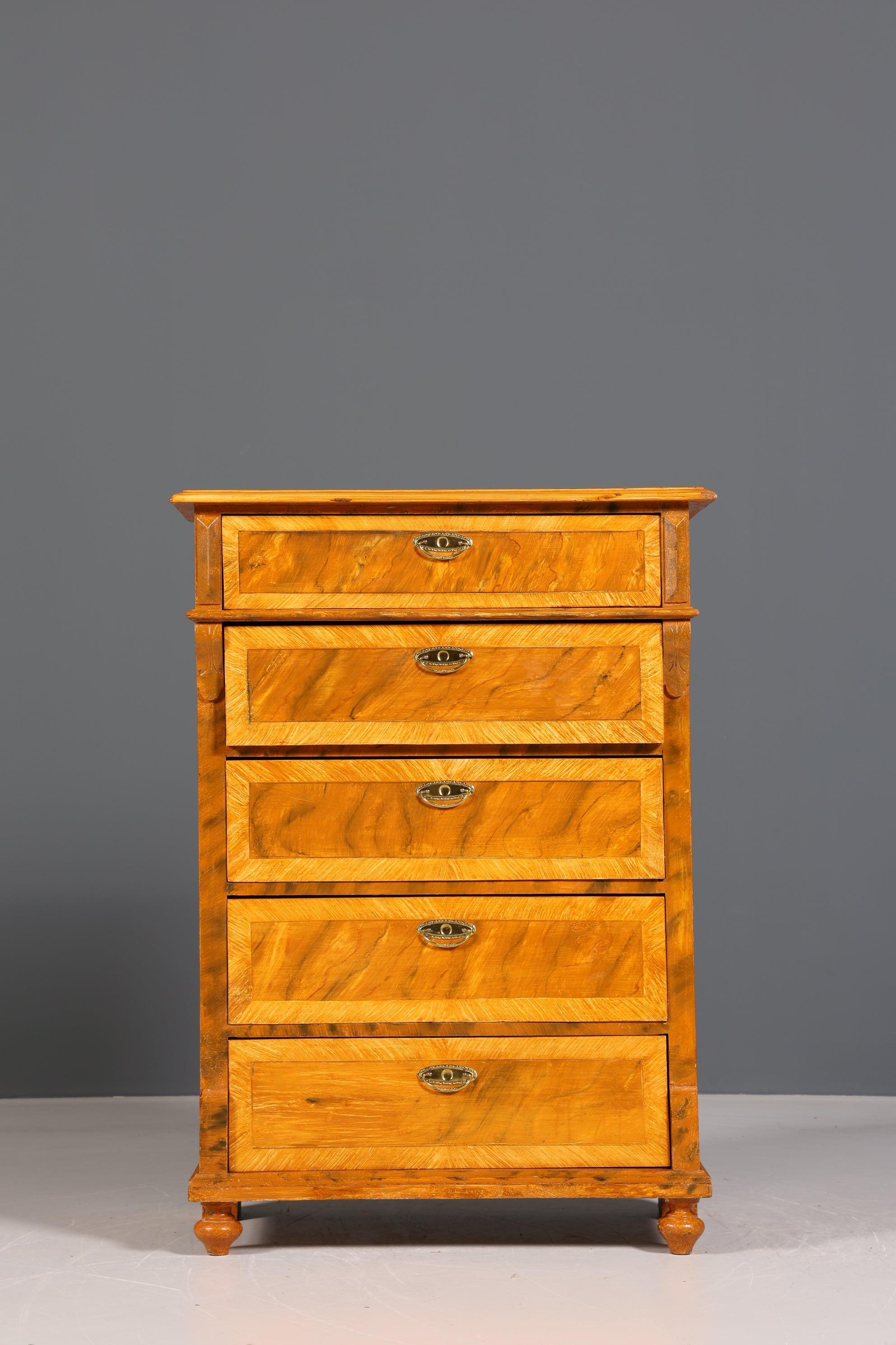 Traumhaftes Gründerzeit Vertiko Jugendstil Schrank Antik Highboard Kommode Schubladenkommode