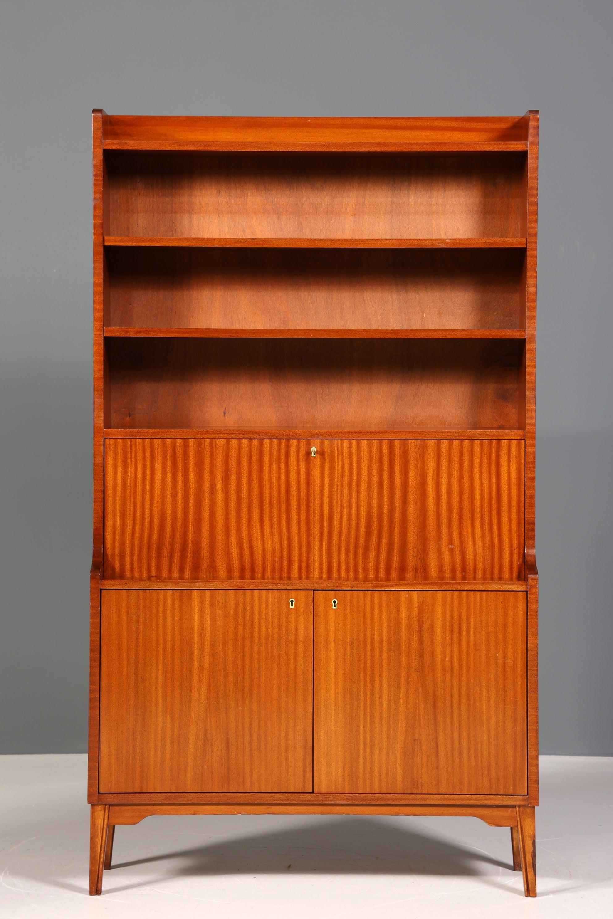 Traumhafter Mid Century Schrank Retro Sekretär Bücherregal Vintage Highboard Holz Regal 60er Jahre
