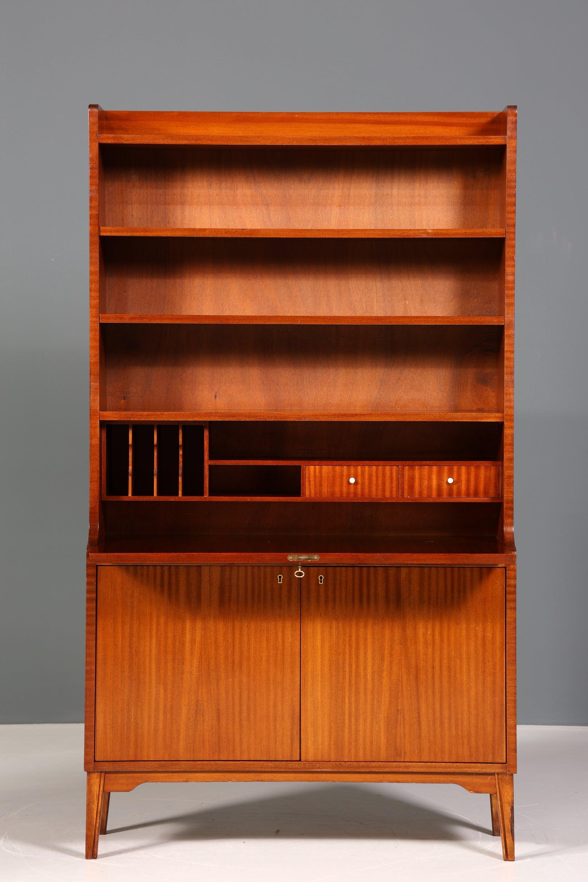 Traumhafter Mid Century Schrank Retro Sekretär Bücherregal Vintage Highboard Holz Regal 60er Jahre