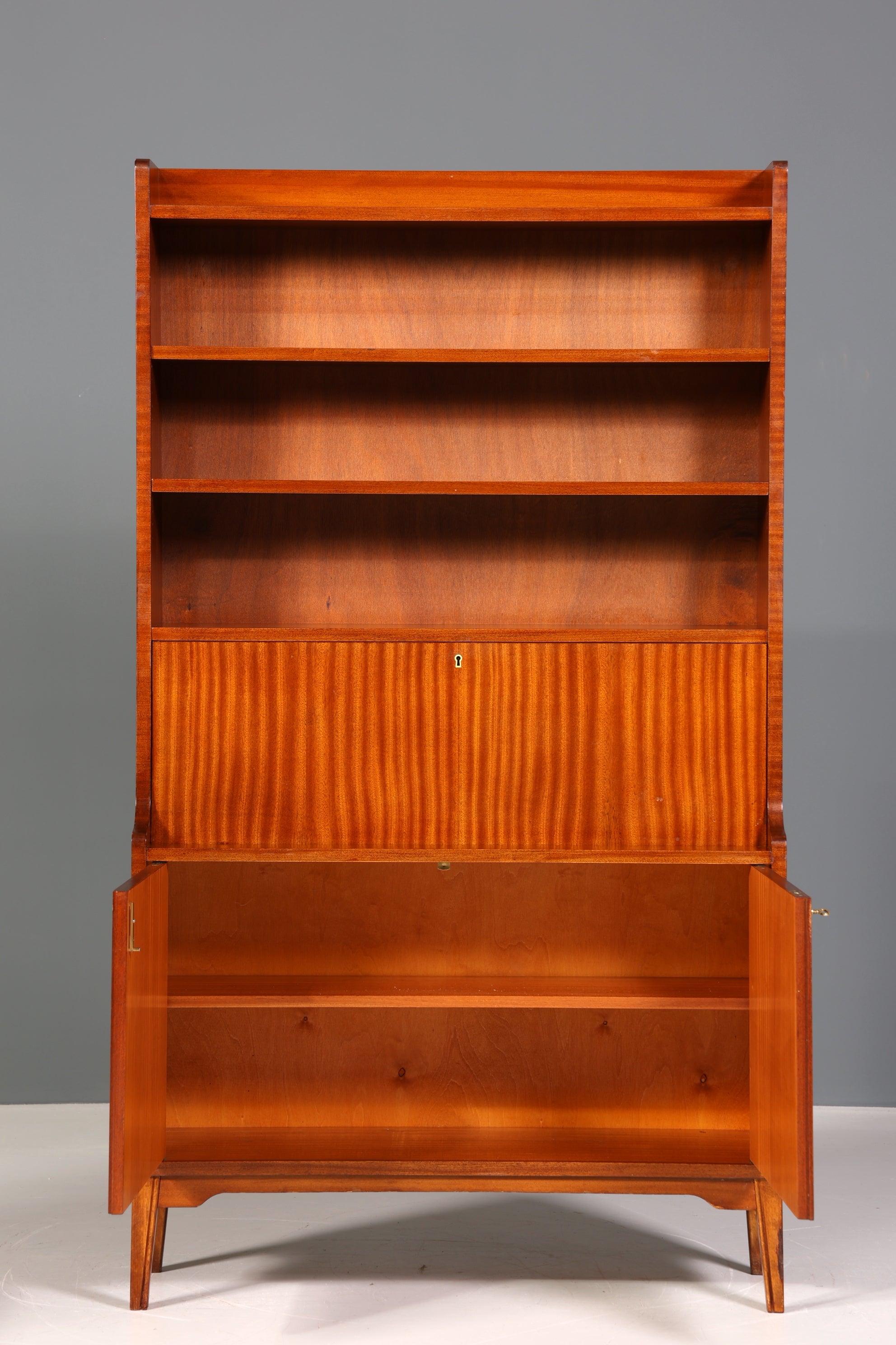 Traumhafter Mid Century Schrank Retro Sekretär Bücherregal Vintage Highboard Holz Regal 60er Jahre