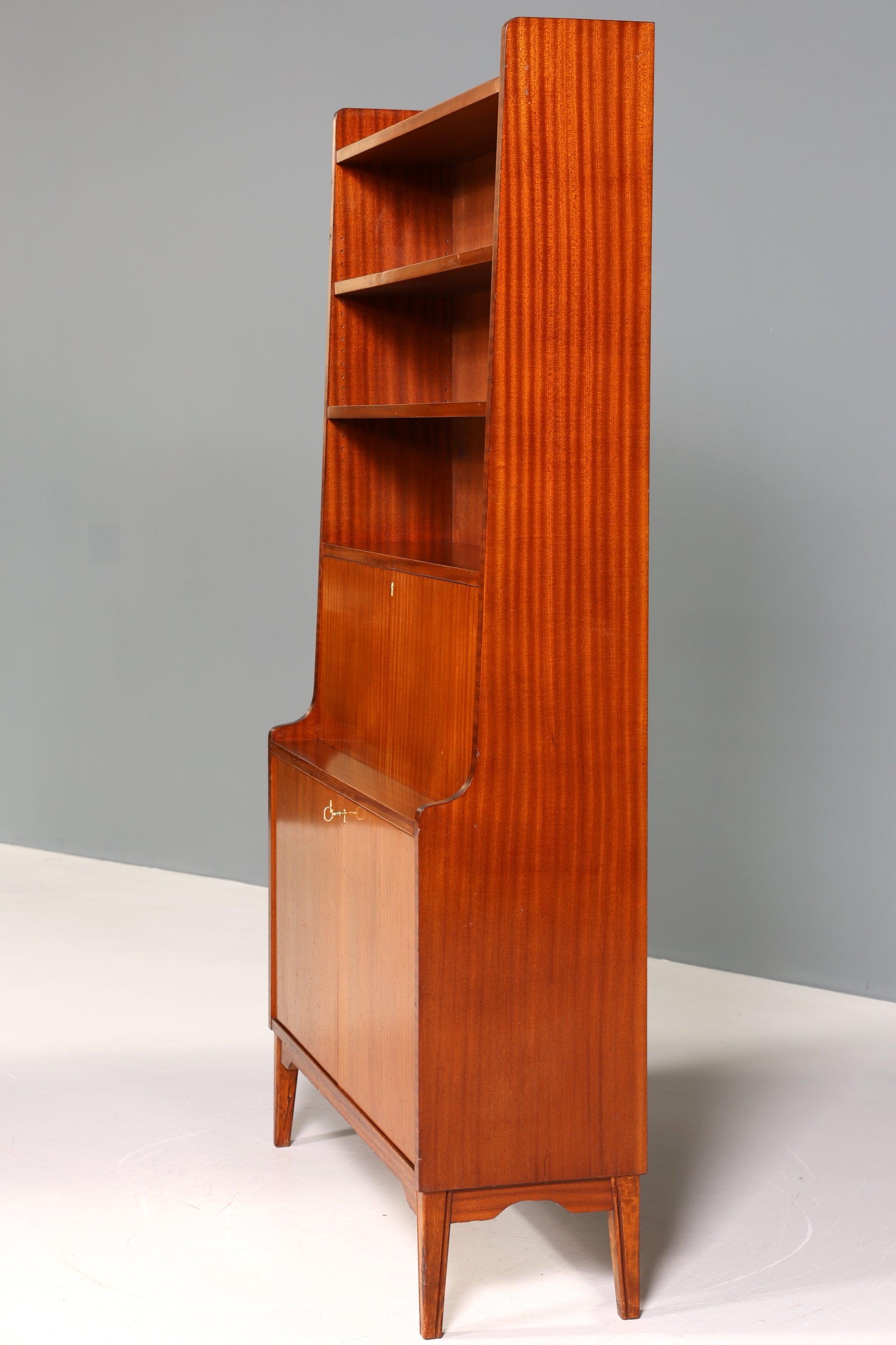 Traumhafter Mid Century Schrank Retro Sekretär Bücherregal Vintage Highboard Holz Regal 60er Jahre