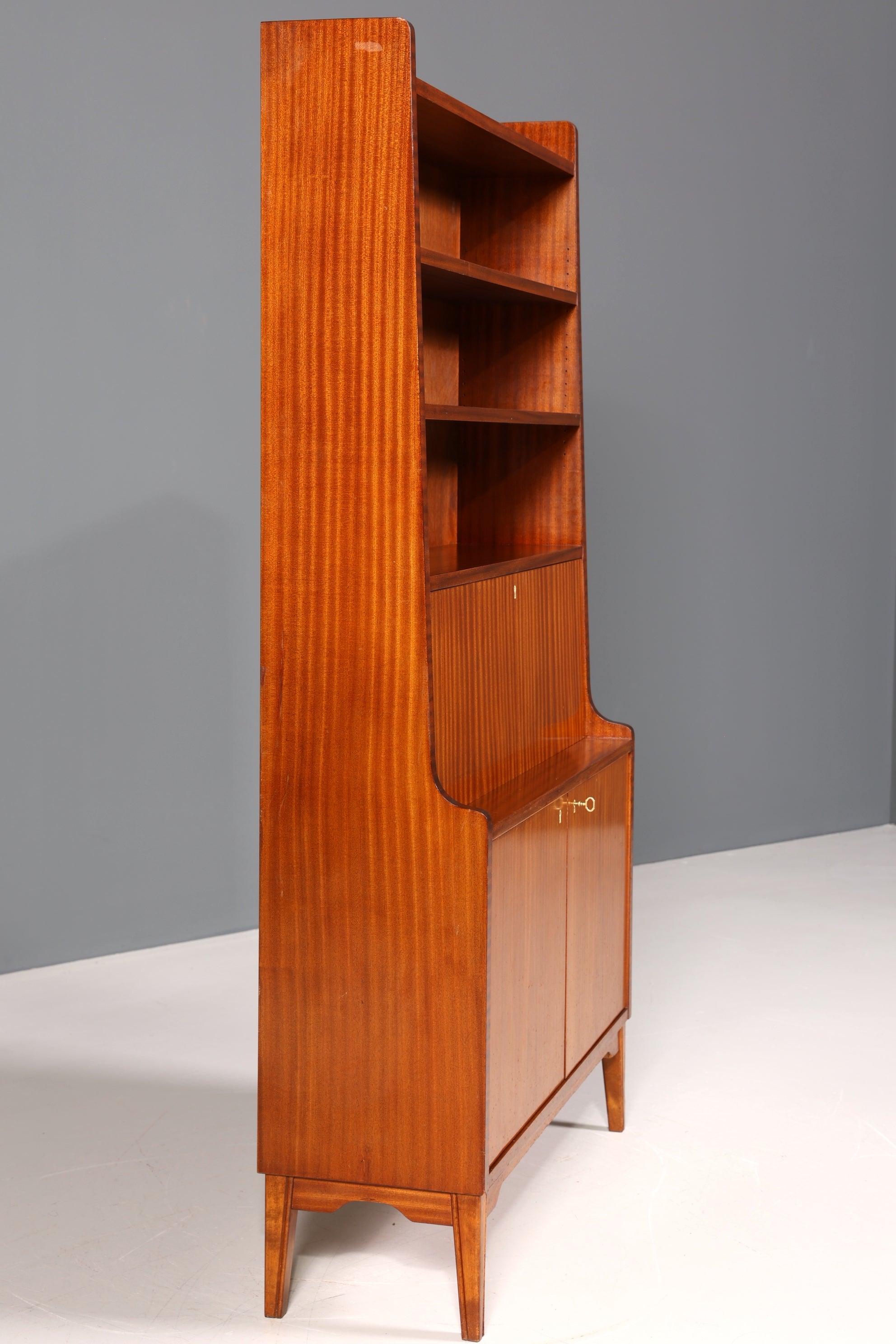 Traumhafter Mid Century Schrank Retro Sekretär Bücherregal Vintage Highboard Holz Regal 60er Jahre