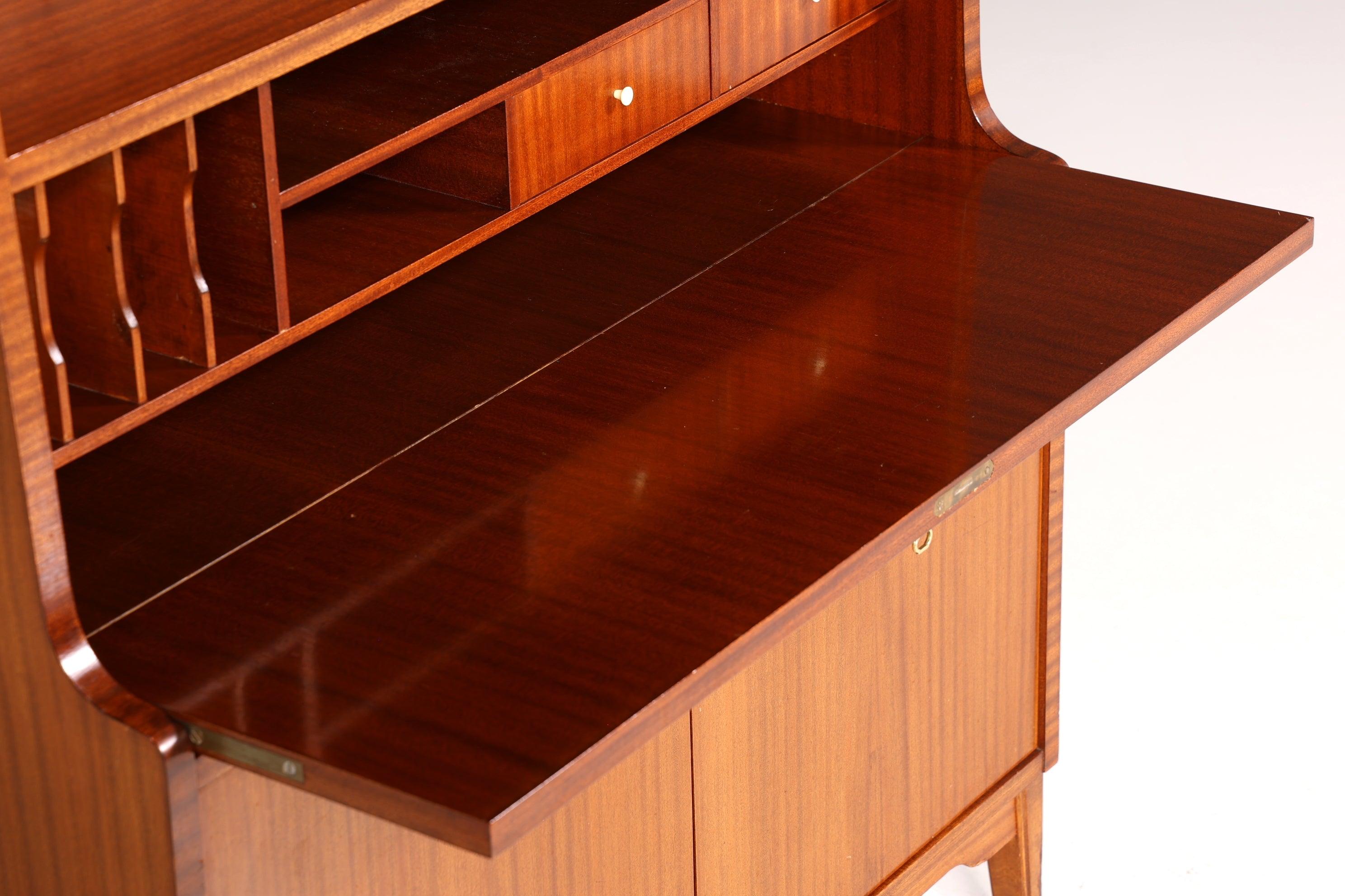 Traumhafter Mid Century Schrank Retro Sekretär Bücherregal Vintage Highboard Holz Regal 60er Jahre