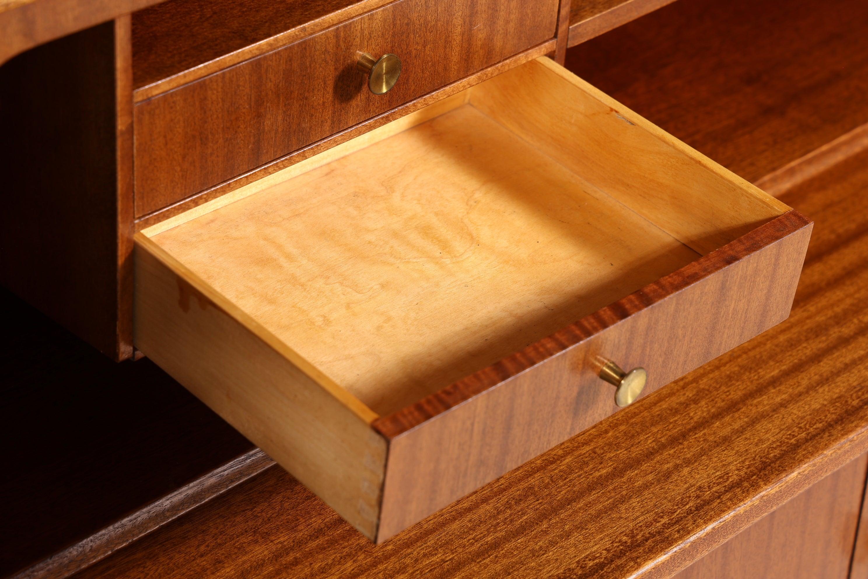Stilvoller Mid Century Schrank "Made in Denmark" Highboard Sekretär Holz Regal Danish Design