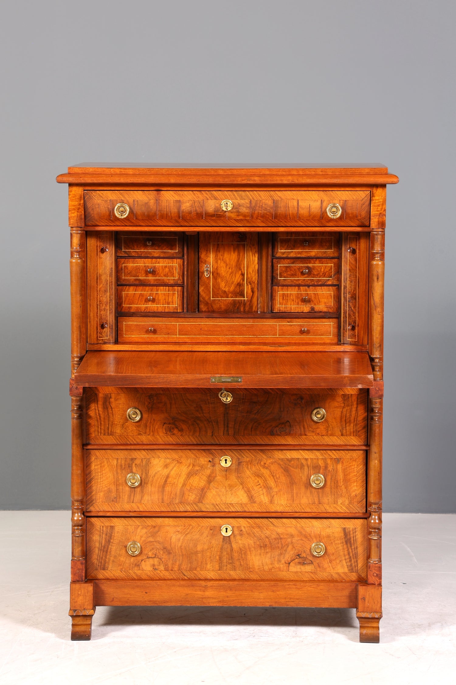 Edler Gründerzeit Sekretär Vertiko Highboard Jugendstil Kommode Schrank um 1880