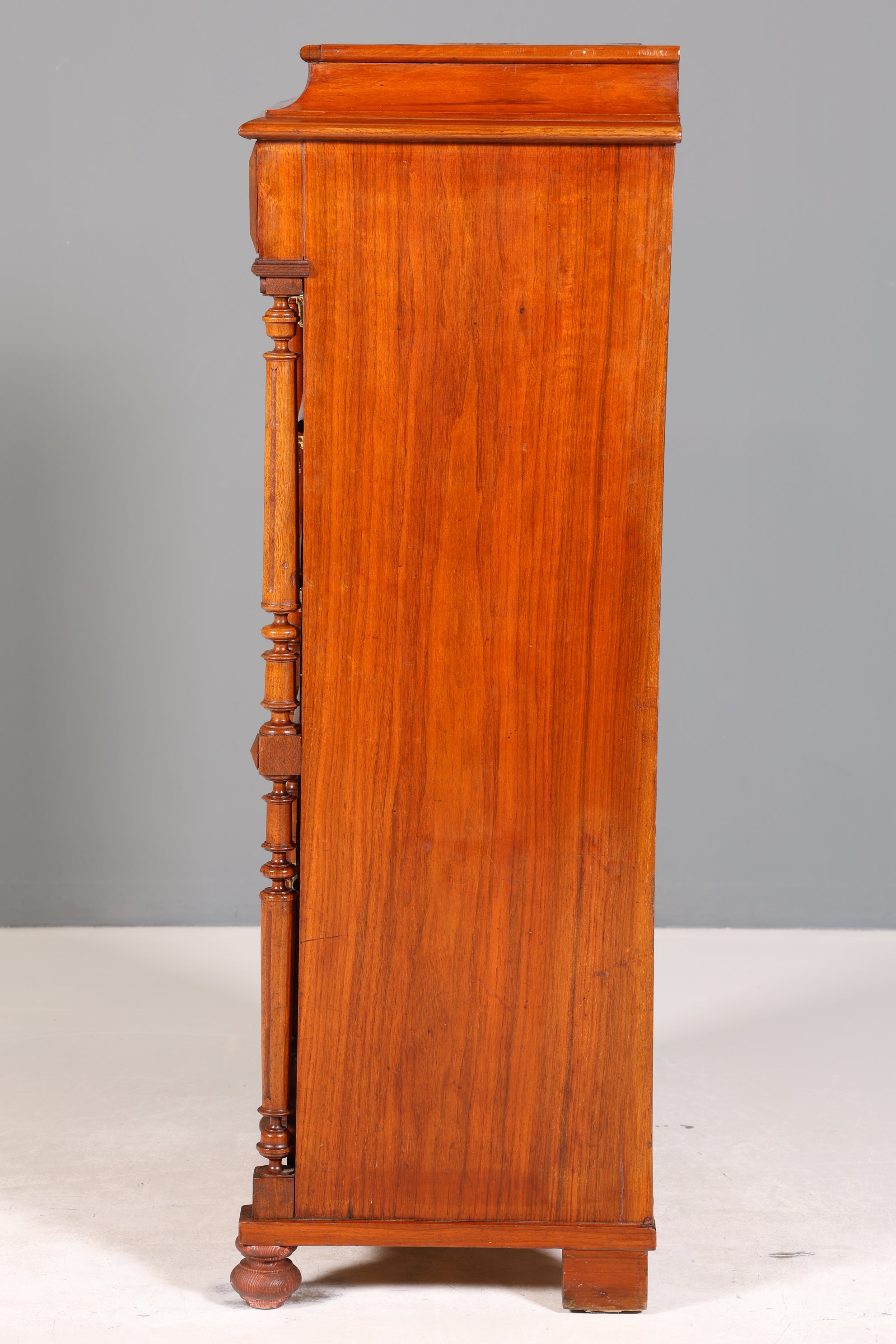 Stilvoller Gründerzeit Sekretär Vertiko Highboard Louis Philippe Kommode um 1880