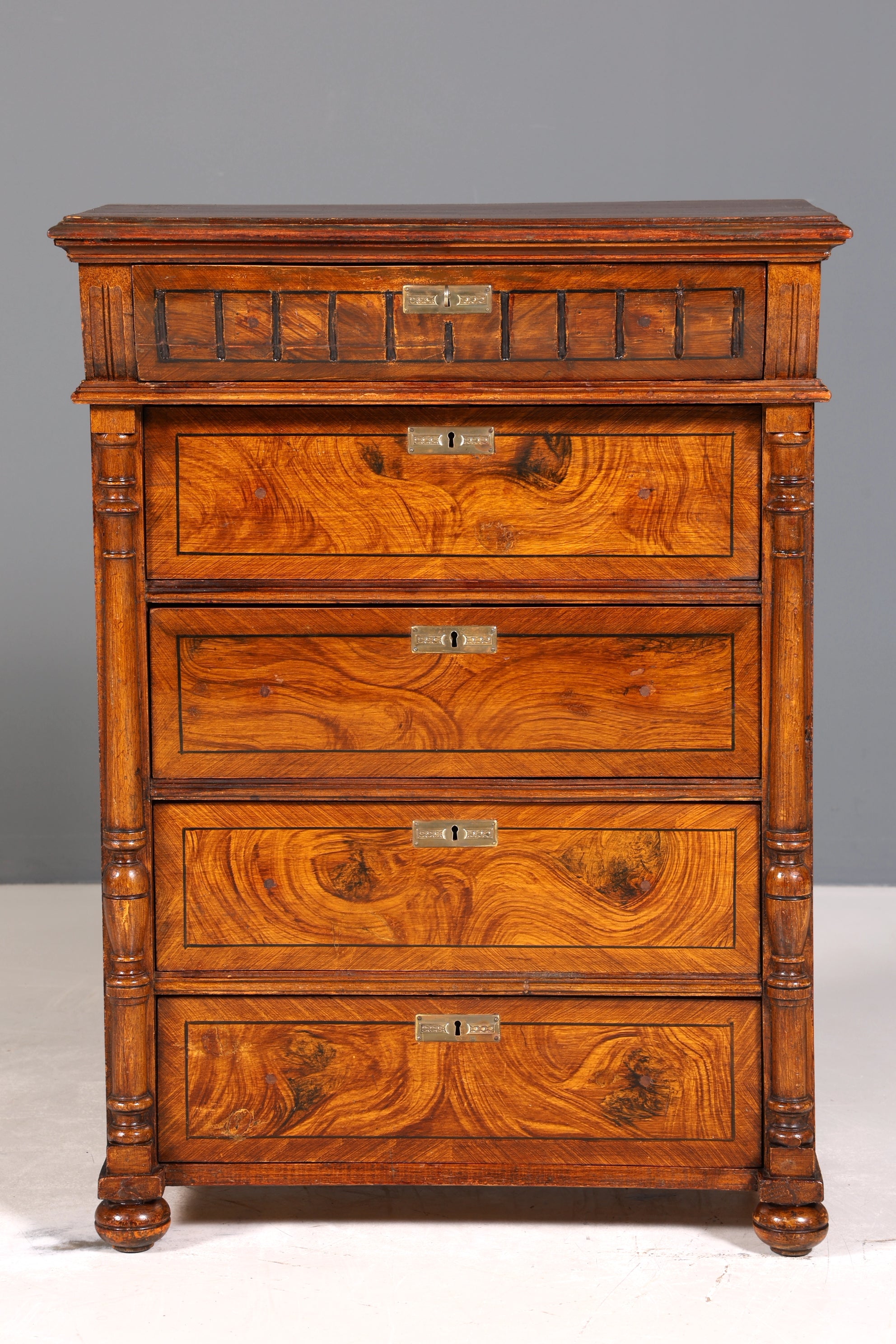 Wunderschönes Gründerzeit Vertiko Louis Philippe Kommode um 1880 Schubladenkommode