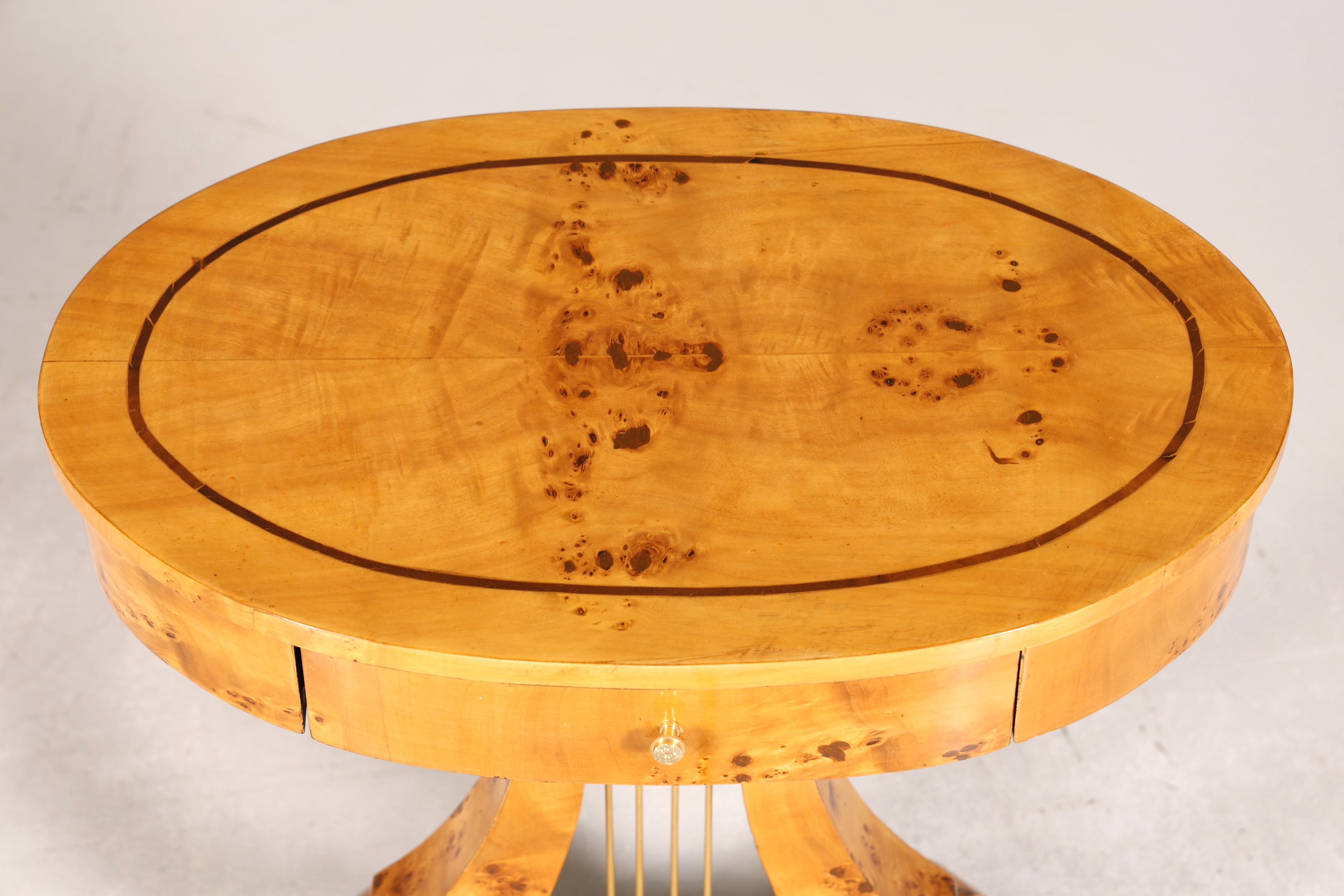 Traumhafter Art Deco Stil Beistelltisch Antik Stil Tisch Lyra Luxus Ablagetisch Birke Kommode