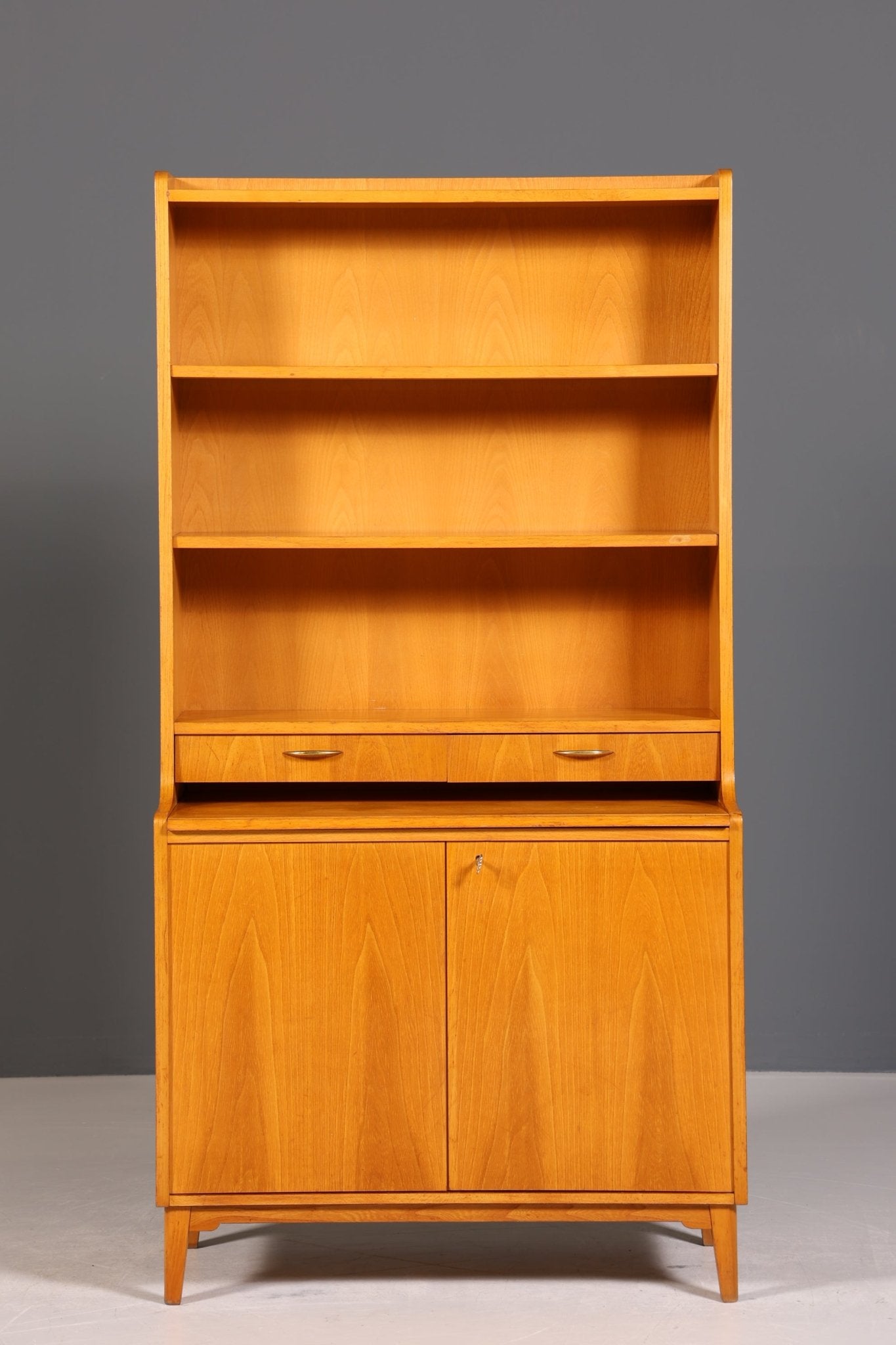 MID05| Wunderschöner Mid Century Regal Schrank Vintage Highboard Bücherregal Holz Kommode