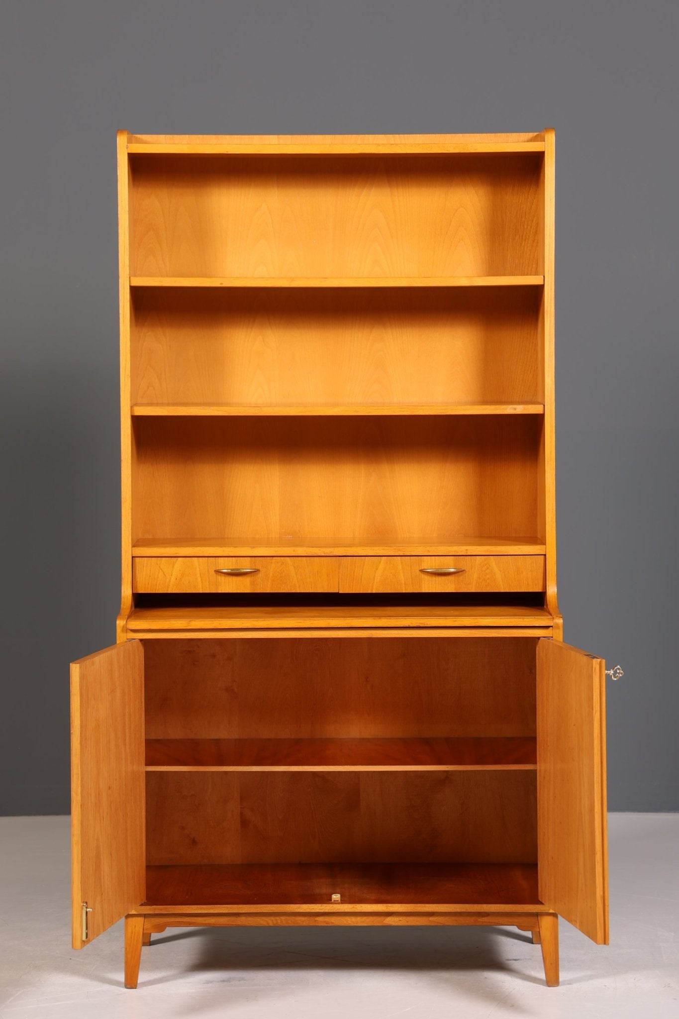 MID05| Wunderschöner Mid Century Regal Schrank Vintage Highboard Bücherregal Holz Kommode