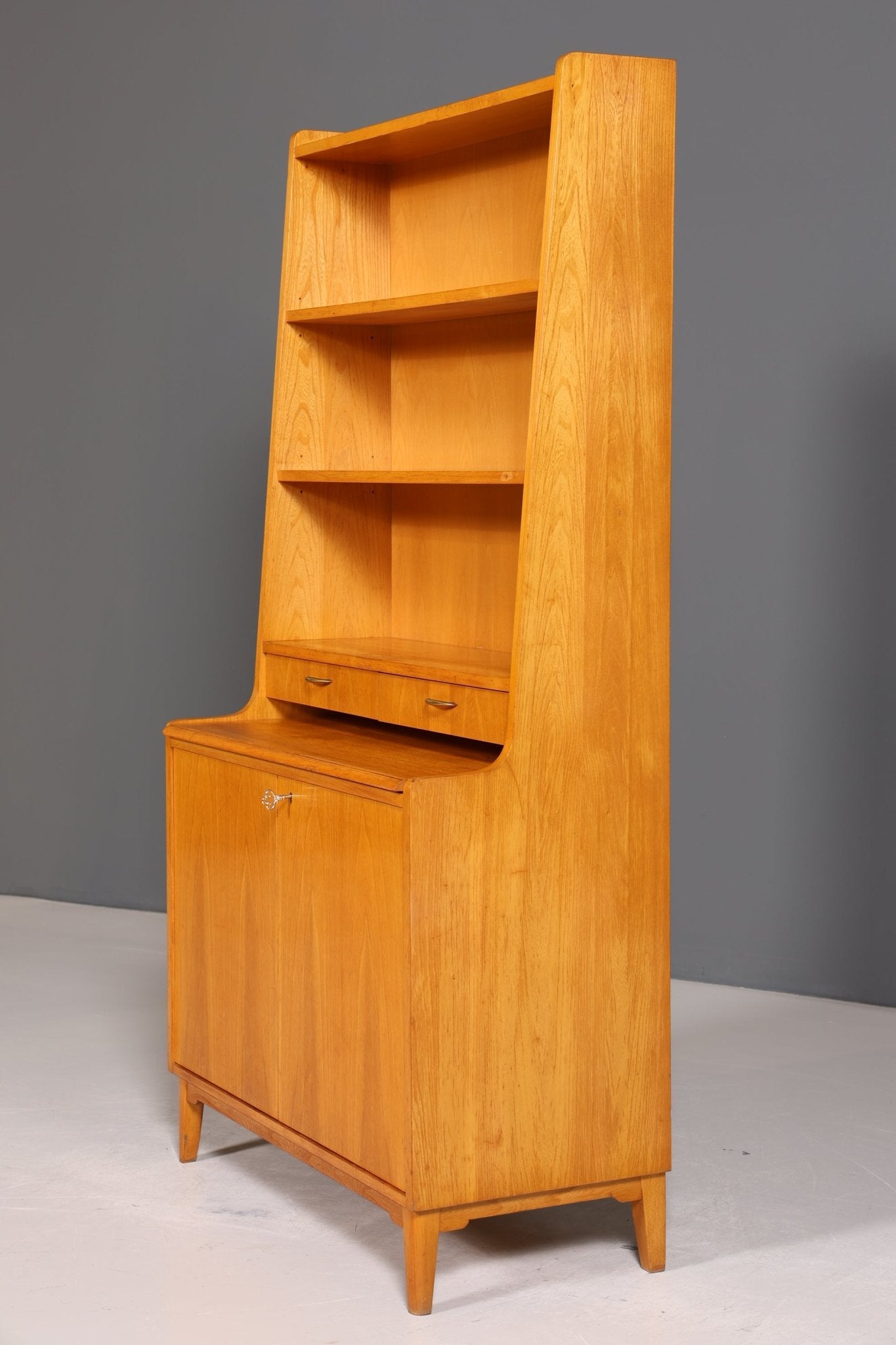 MID05| Wunderschöner Mid Century Regal Schrank Vintage Highboard Bücherregal Holz Kommode