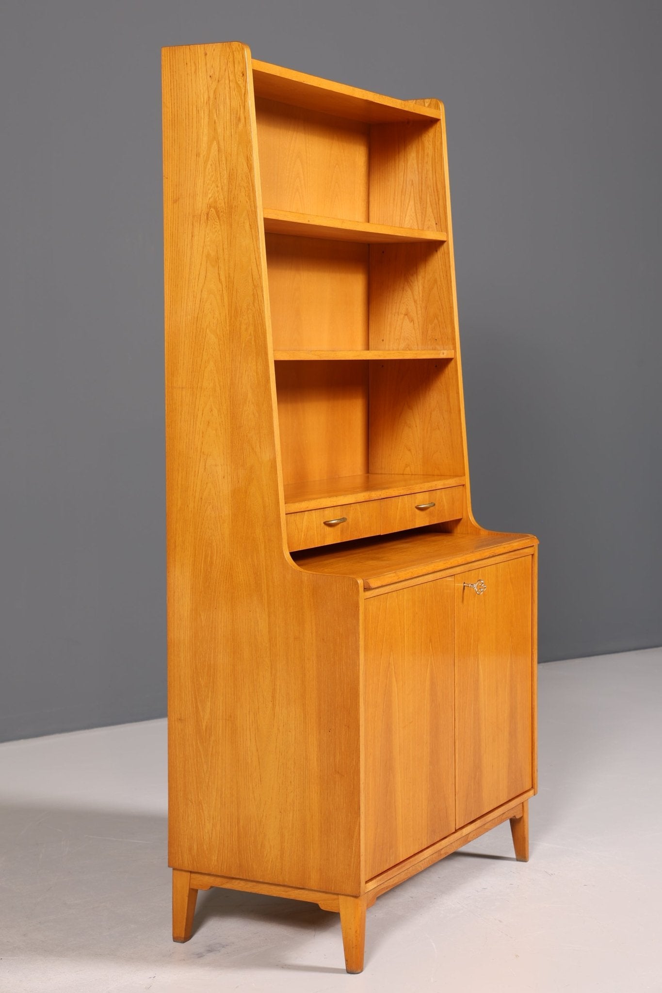 MID05| Wunderschöner Mid Century Regal Schrank Vintage Highboard Bücherregal Holz Kommode