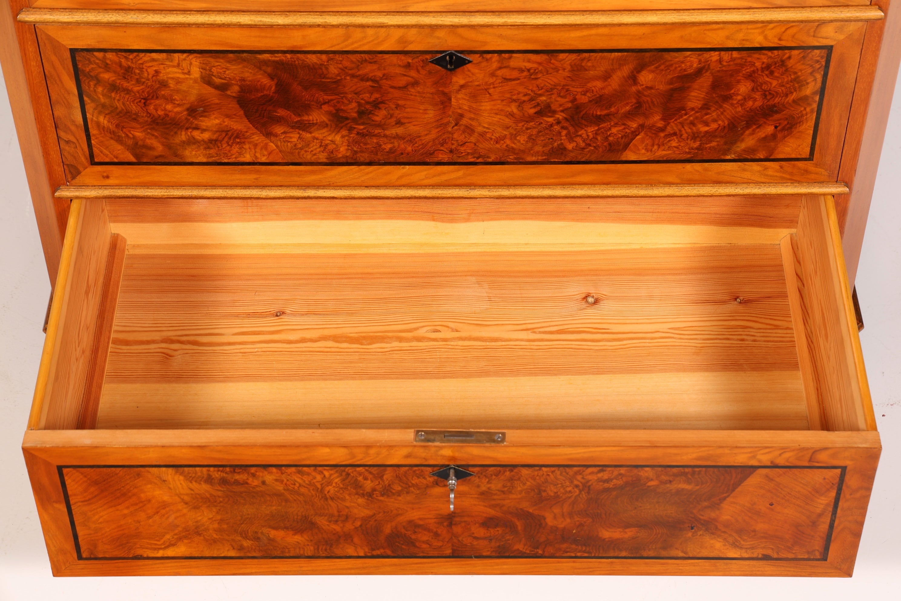 Wunderschöner Biedermeier Sekretär Antik Kommode Louis Philippe Office Schreibkommode