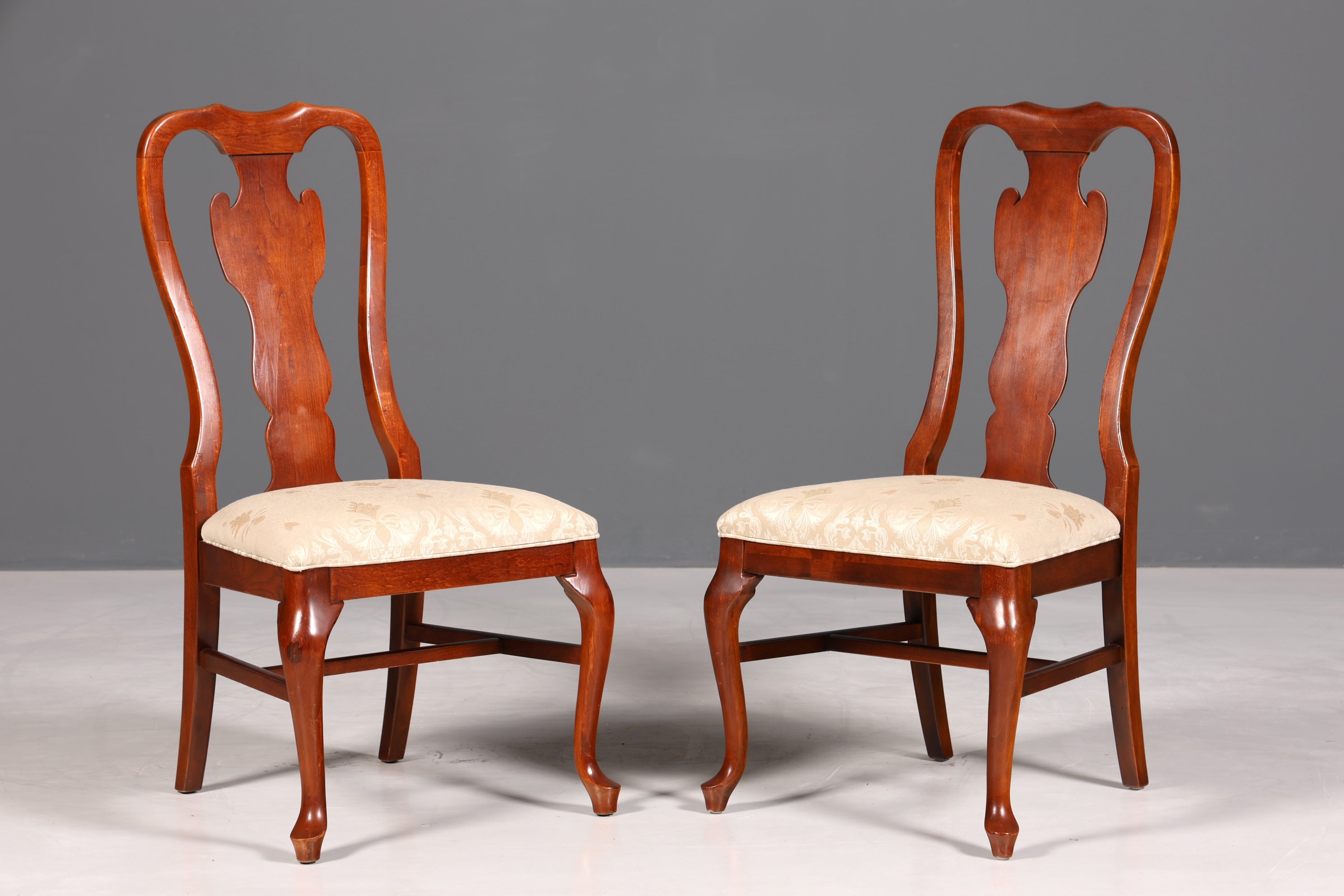 2x Edle Drexel Heritage Stühle Amerikanisch USA Chippendale Stil Stuhlset Küchenstuhl Set Esszimmer Stühle