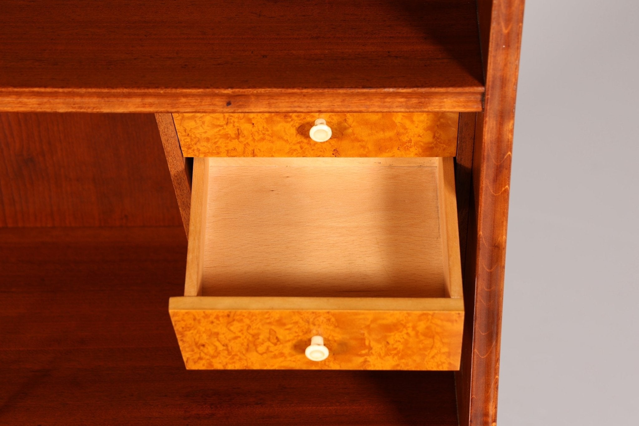 Wunderschöner Mid Century Schrank Bücherregal Vintage Sekretär Highboard Holz Regal